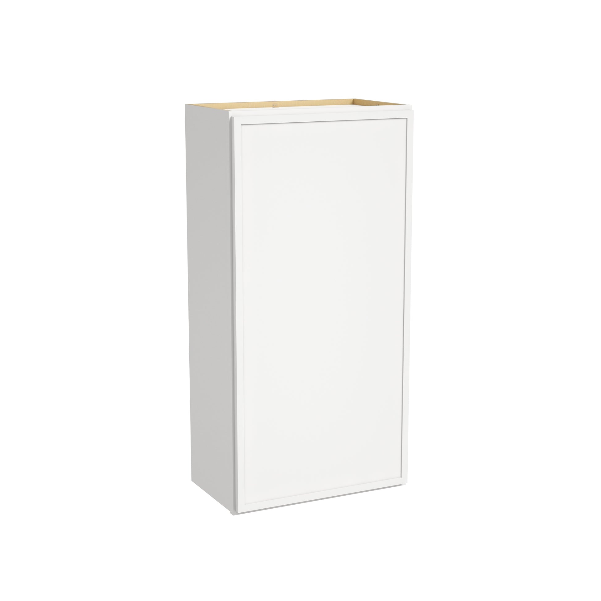 Slim Dove White RTA 9"-21"W x 12"D x 42"H Wall Cabinet with 1 Door & 3 Shelves
