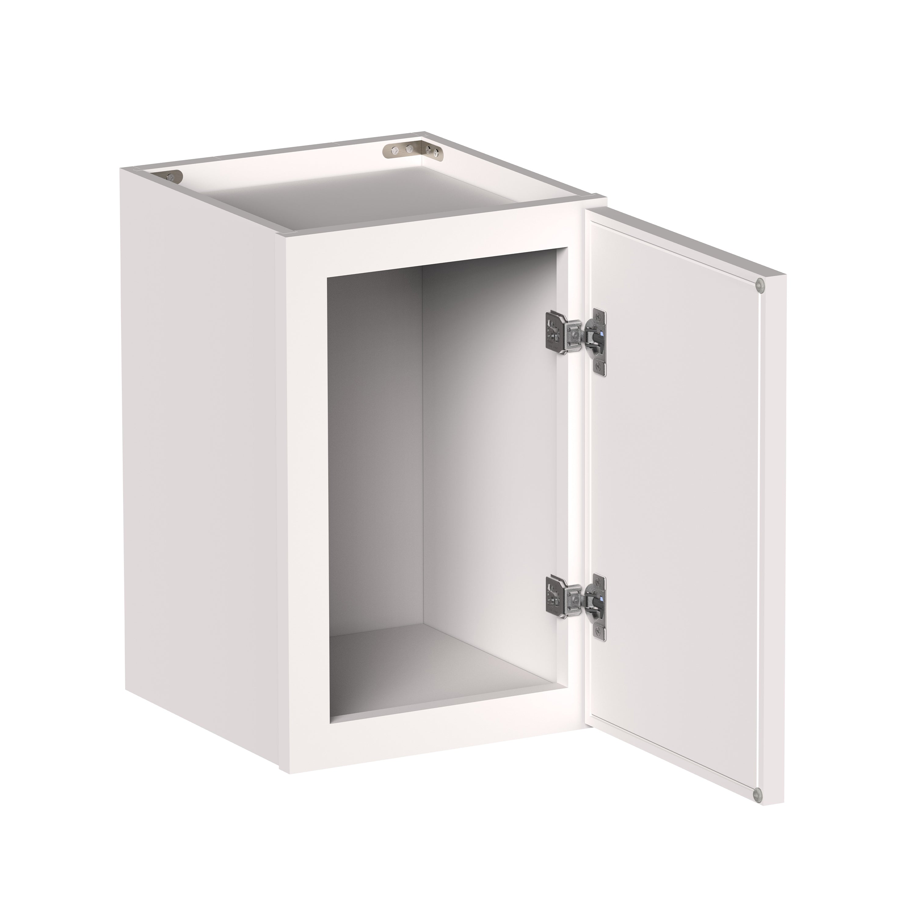 Slim Shaker Alabaster RTA 12"-21"W x 12"D x 18"H Short Wall Cabinet With 1 Door
