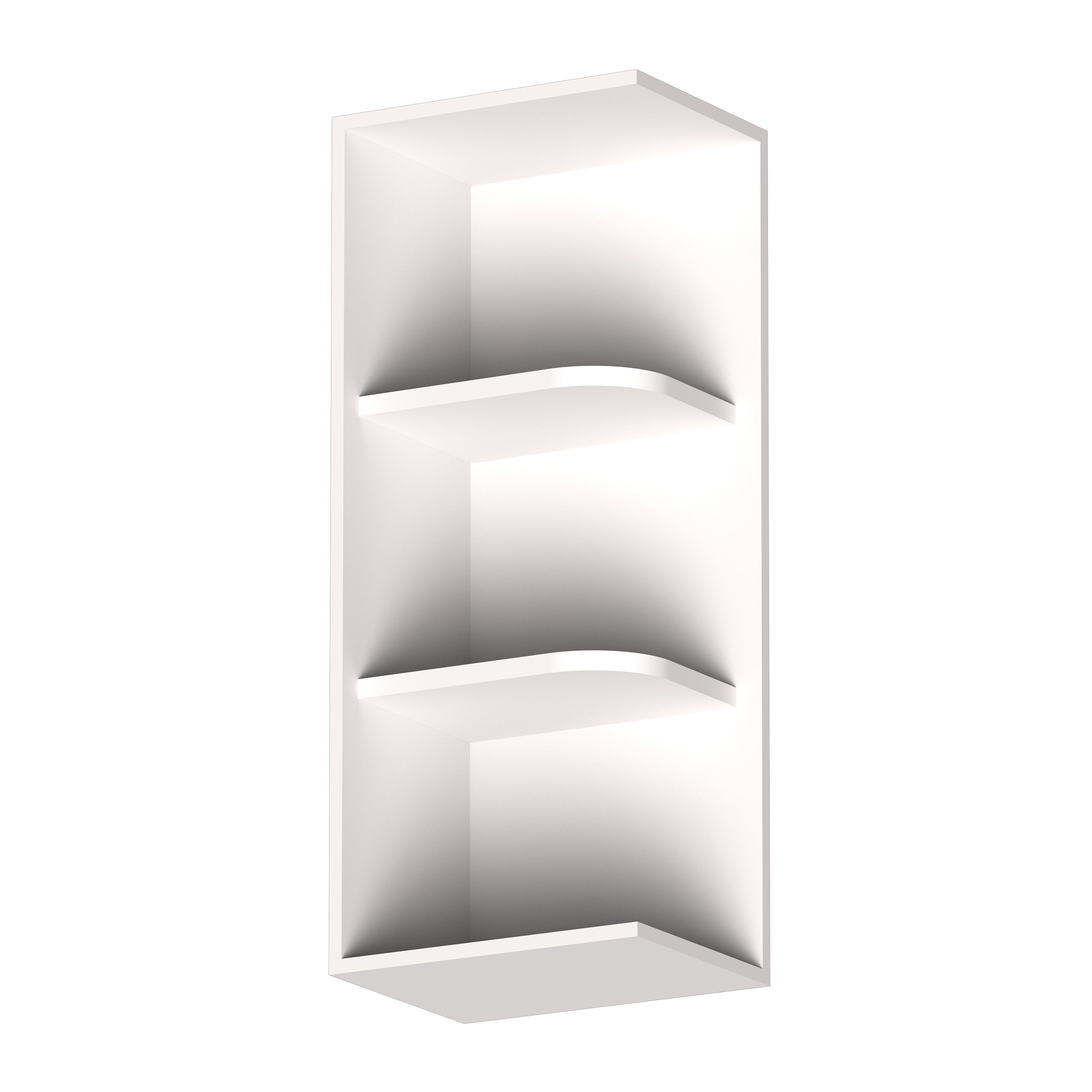 Slim Shaker Alabaster RTA 12"W x 9"D x 30-42"H Wall Shelves With 4-5 Shelves