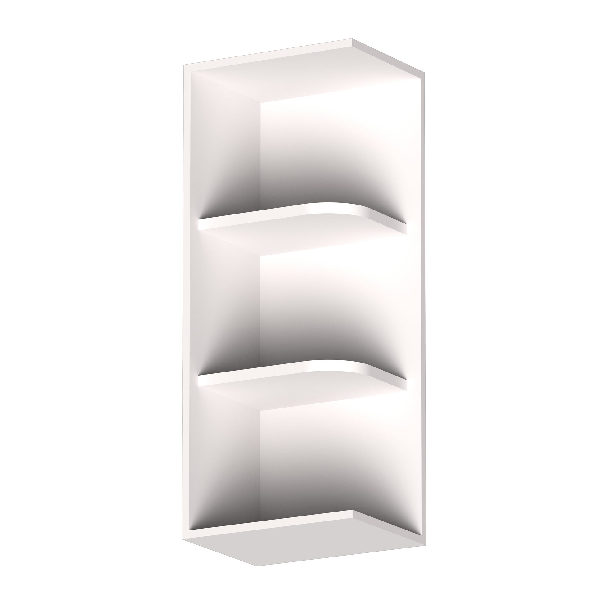 Slim Shaker Alabaster RTA 12"W x 9"D x 30-42"H Wall Shelves With 4-5 Shelves