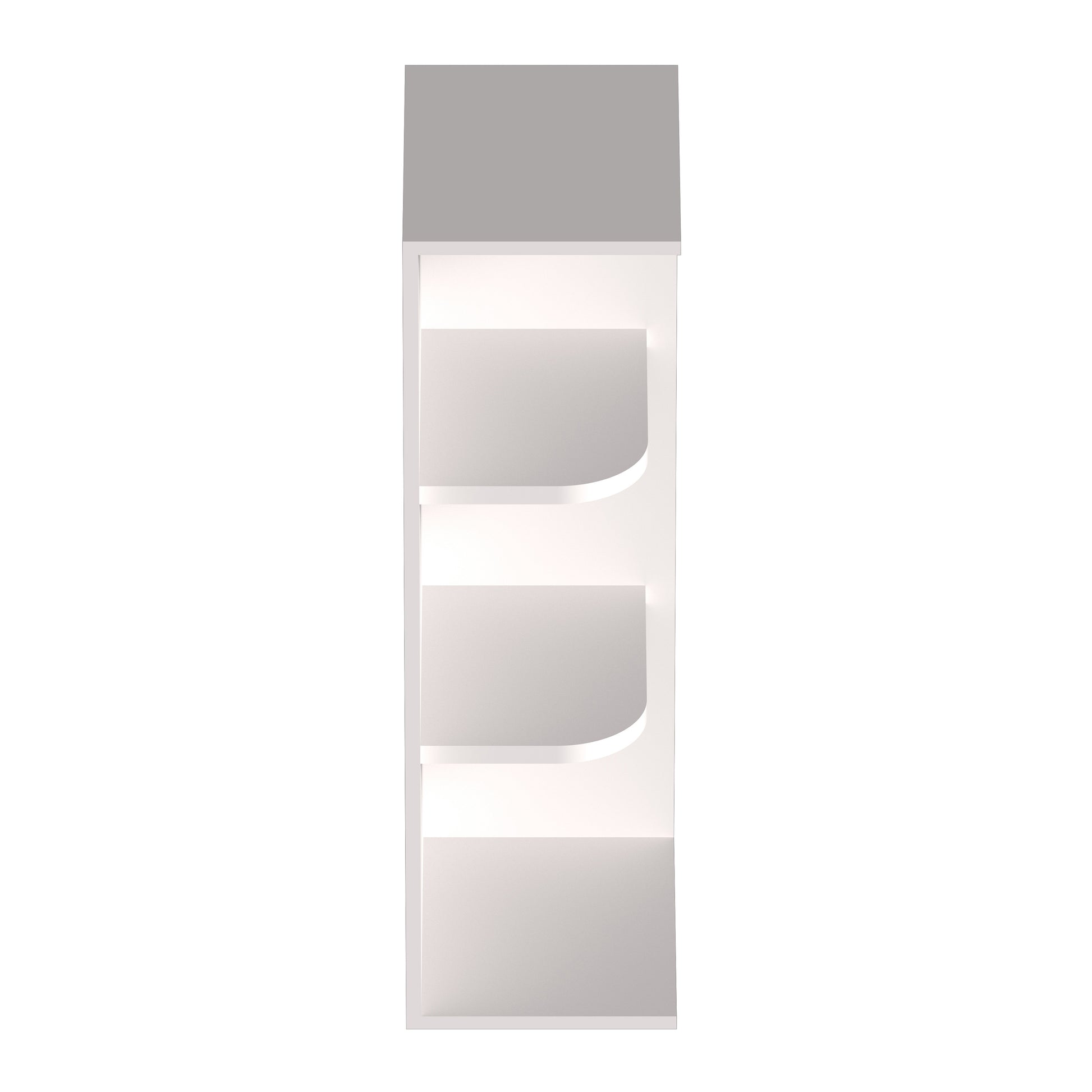 Slim Shaker Alabaster RTA 12"W x 9"D x 30-42"H Wall Shelves With 4-5 Shelves