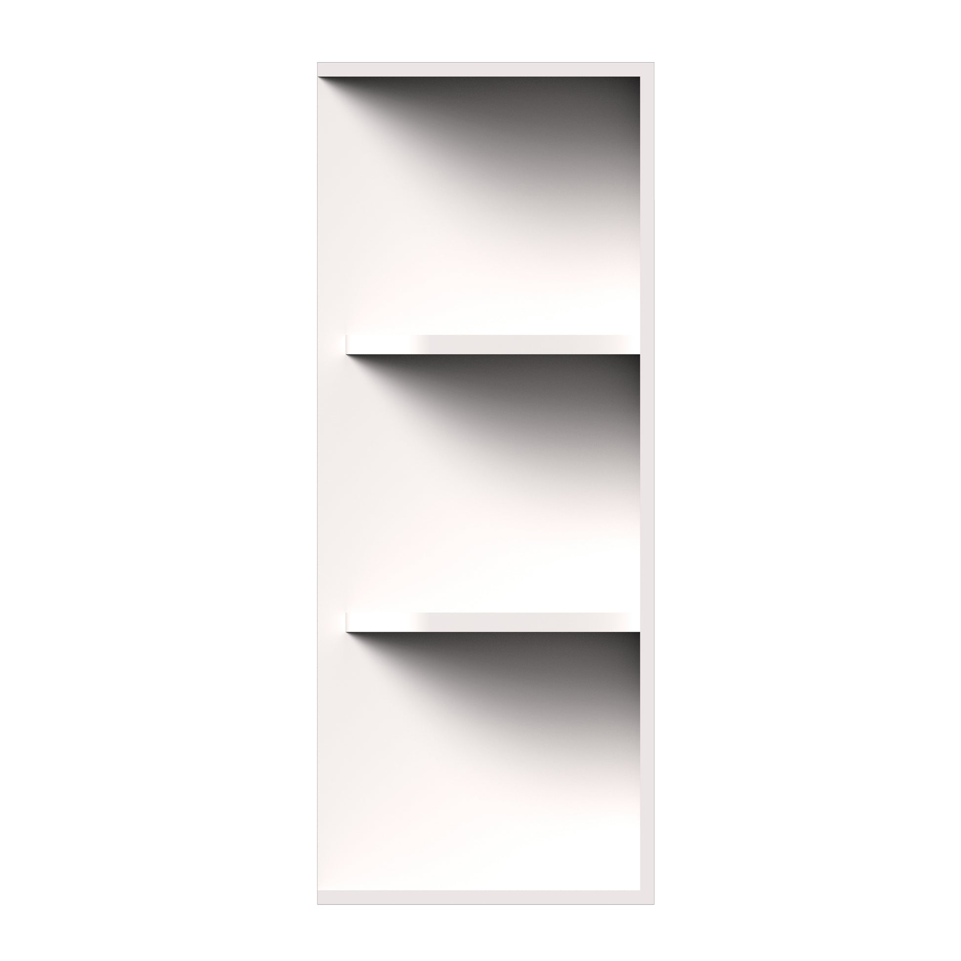 Slim Shaker Alabaster RTA 12"W x 9"D x 30-42"H Wall Shelves With 4-5 Shelves