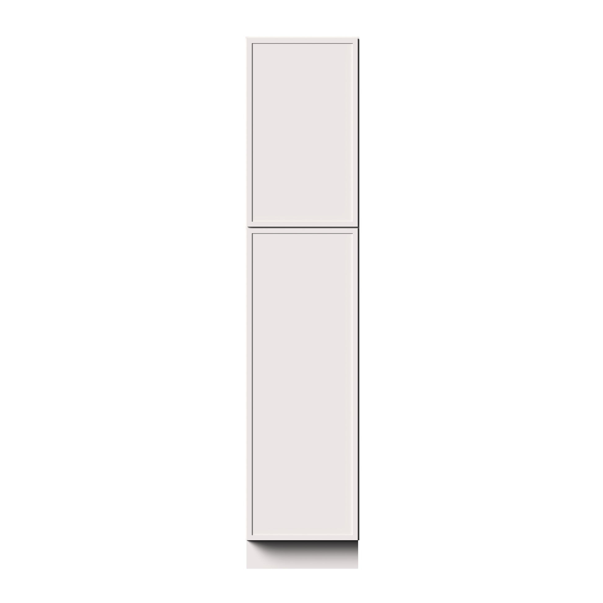 Slim Shaker Alabaster RTA 18"W x 27"D x 84"/90"H Pantry Cabinet With 2 Door and 4 Shelves