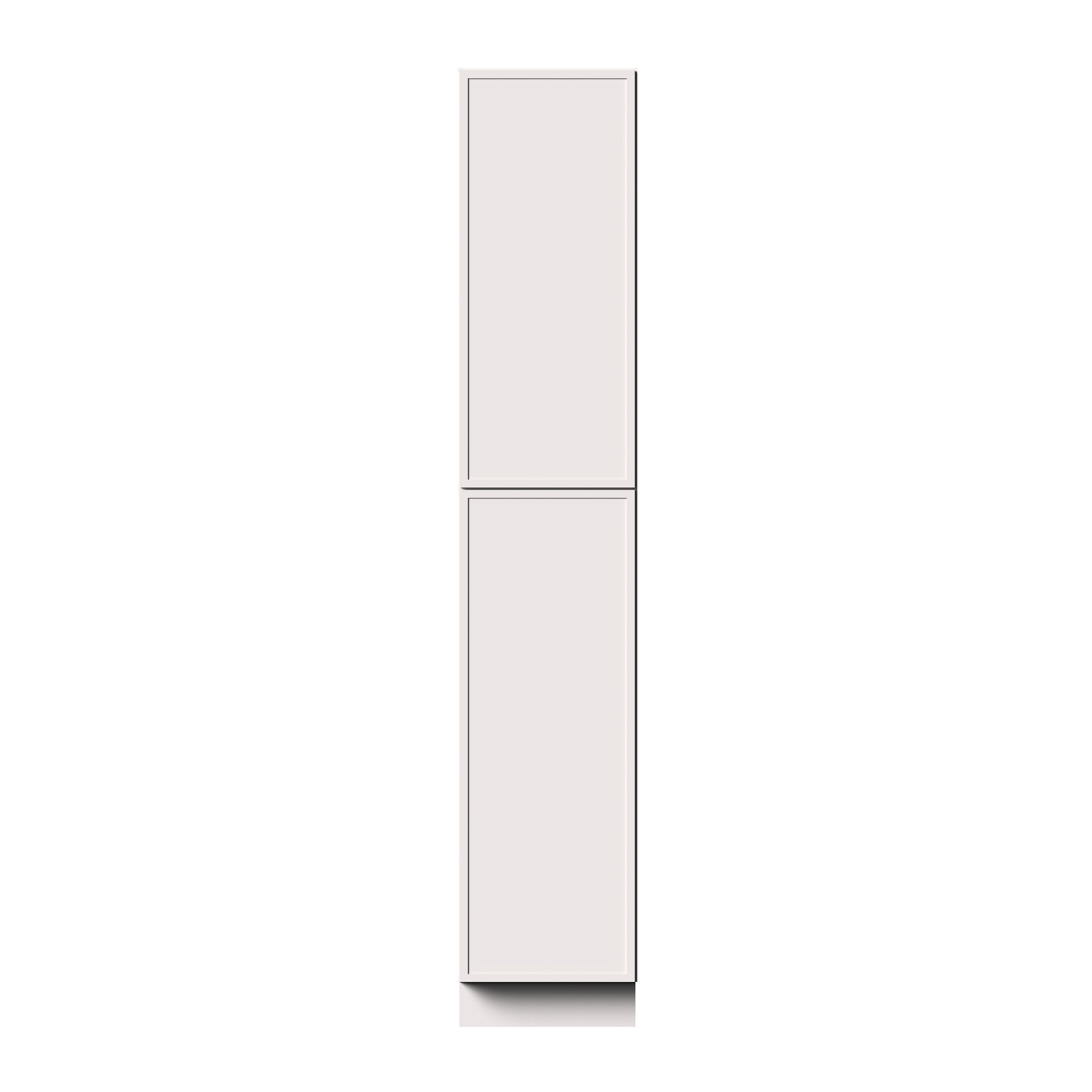 Slim Shaker Alabaster RTA 18"W x 27"D x 96"H Pantry Cabinet With 2 Door and 5 Shelves