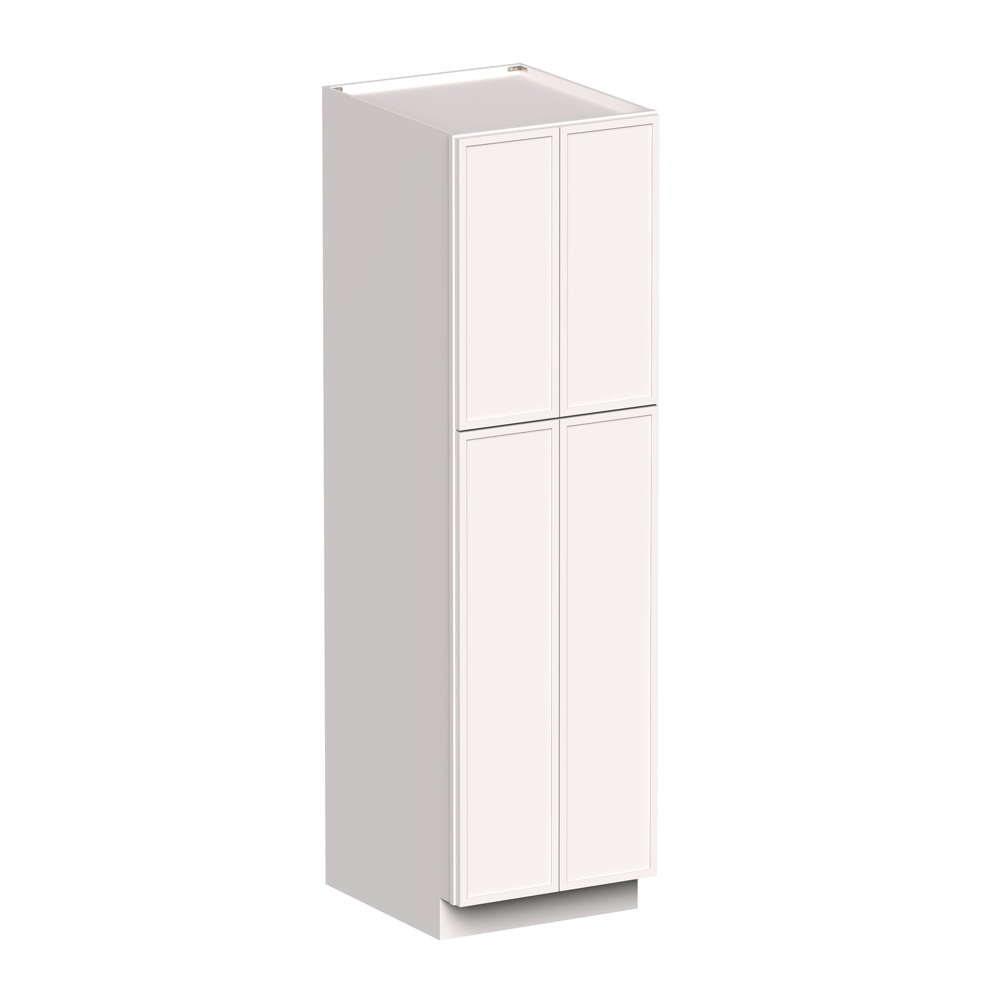 Slim Shaker Alabaster RTA 24"/30"W x 27"D x 84"/90"H Pantry Cabinet With 4 Door and 4 Shelves