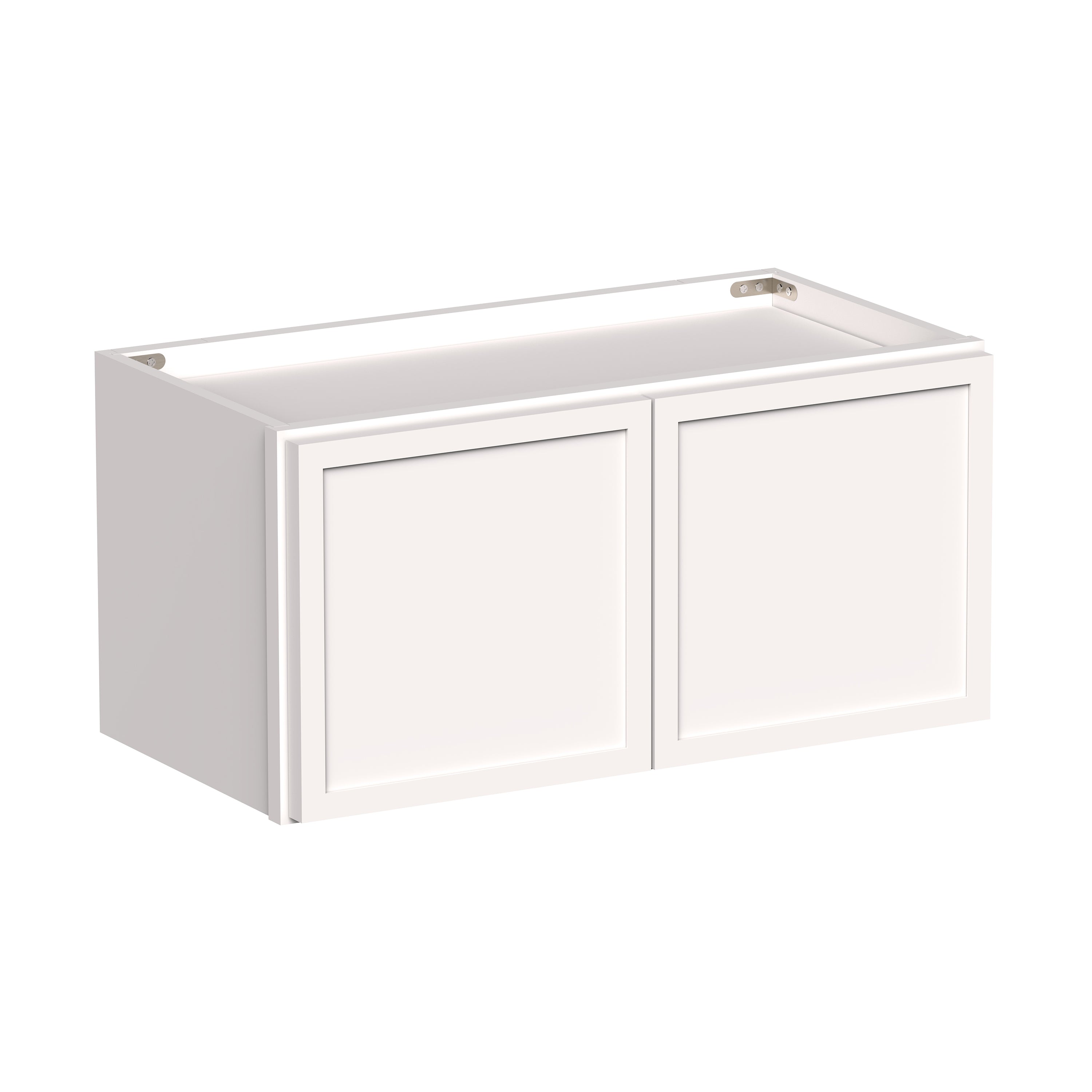 Slim Shaker Alabaster RTA 24"-36"W x 12D x 12"/15"/18"H Short Wall Cabinet With 2 Door
