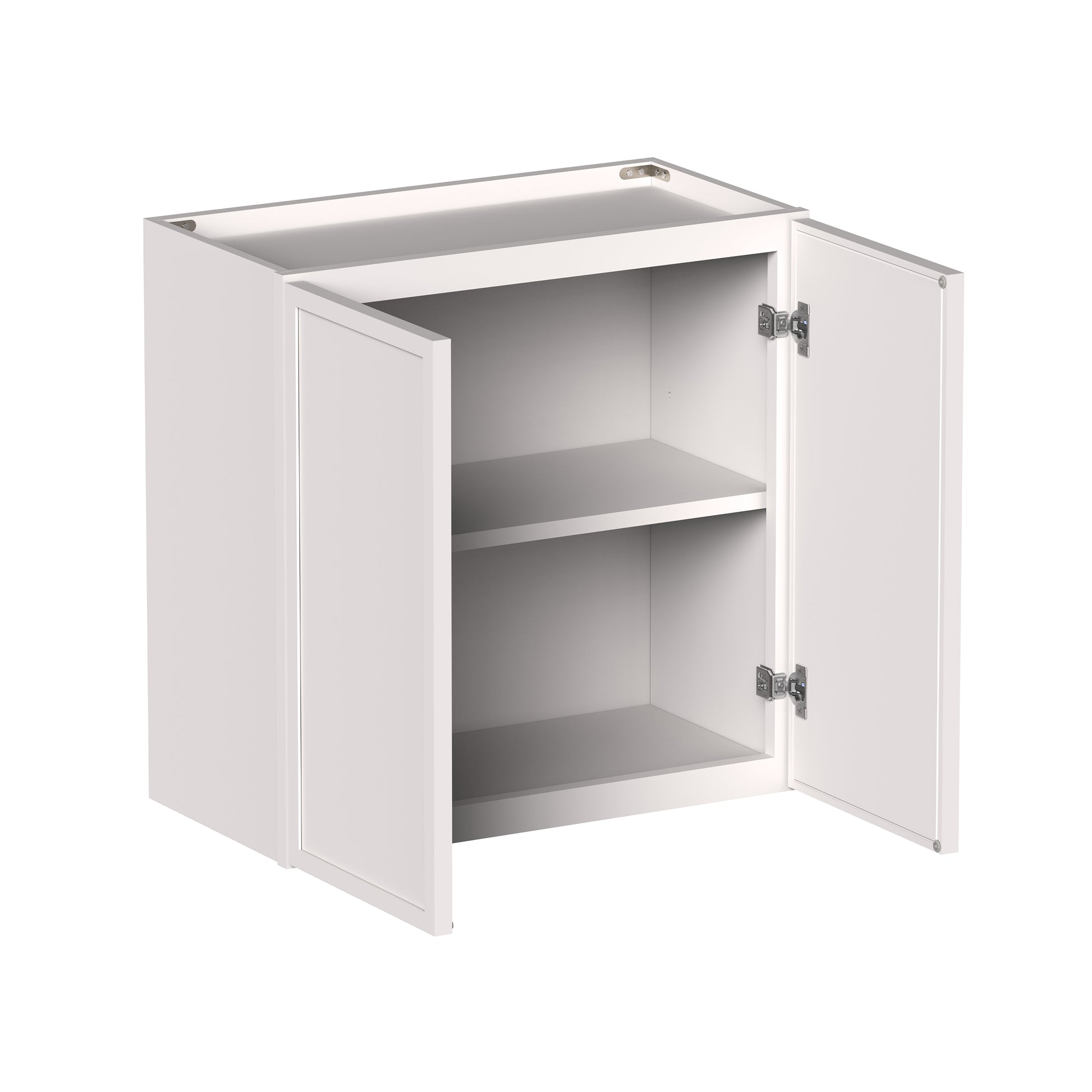 Slim Shaker Alabaster RTA 24"-36"W x 12"D x 24"H Short Wall Cabinet With 2 Door and 1 Shelves
