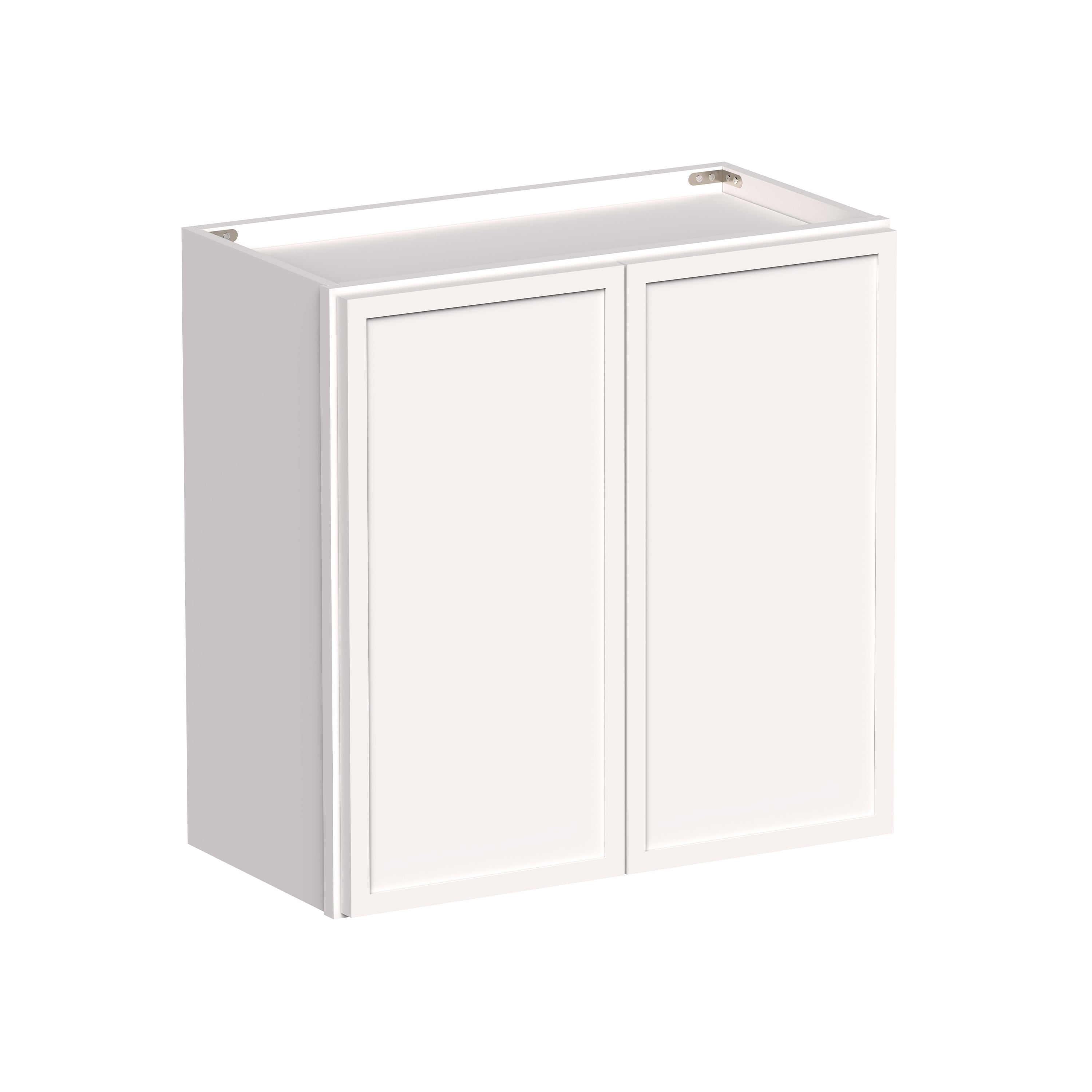 Slim Shaker Alabaster RTA 24"-36"W x 12"D x 24"H Short Wall Cabinet With 2 Door and 1 Shelves
