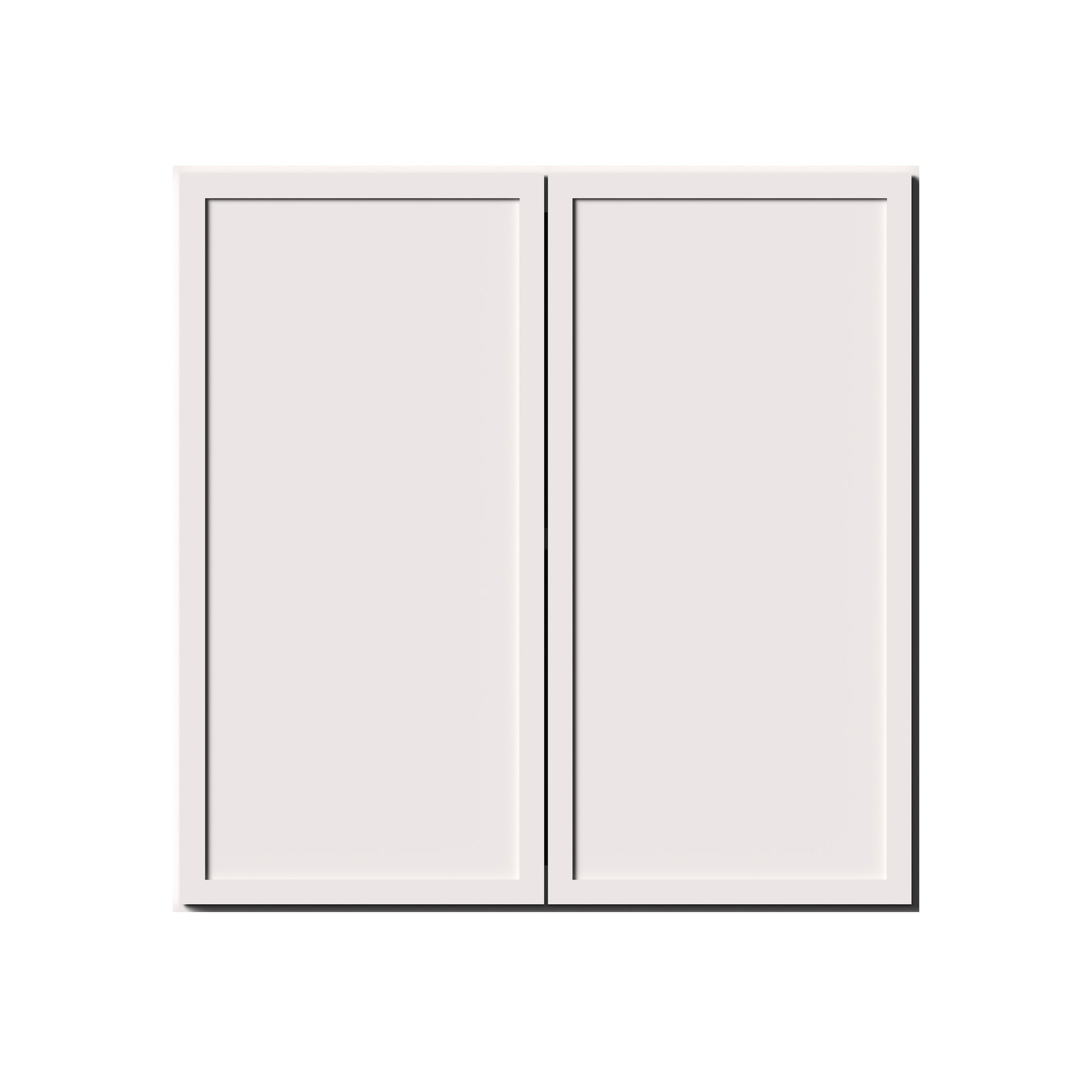Slim Shaker Alabaster RTA 24"-36"W x 12"D x 24"H Short Wall Cabinet With 2 Door and 1 Shelves