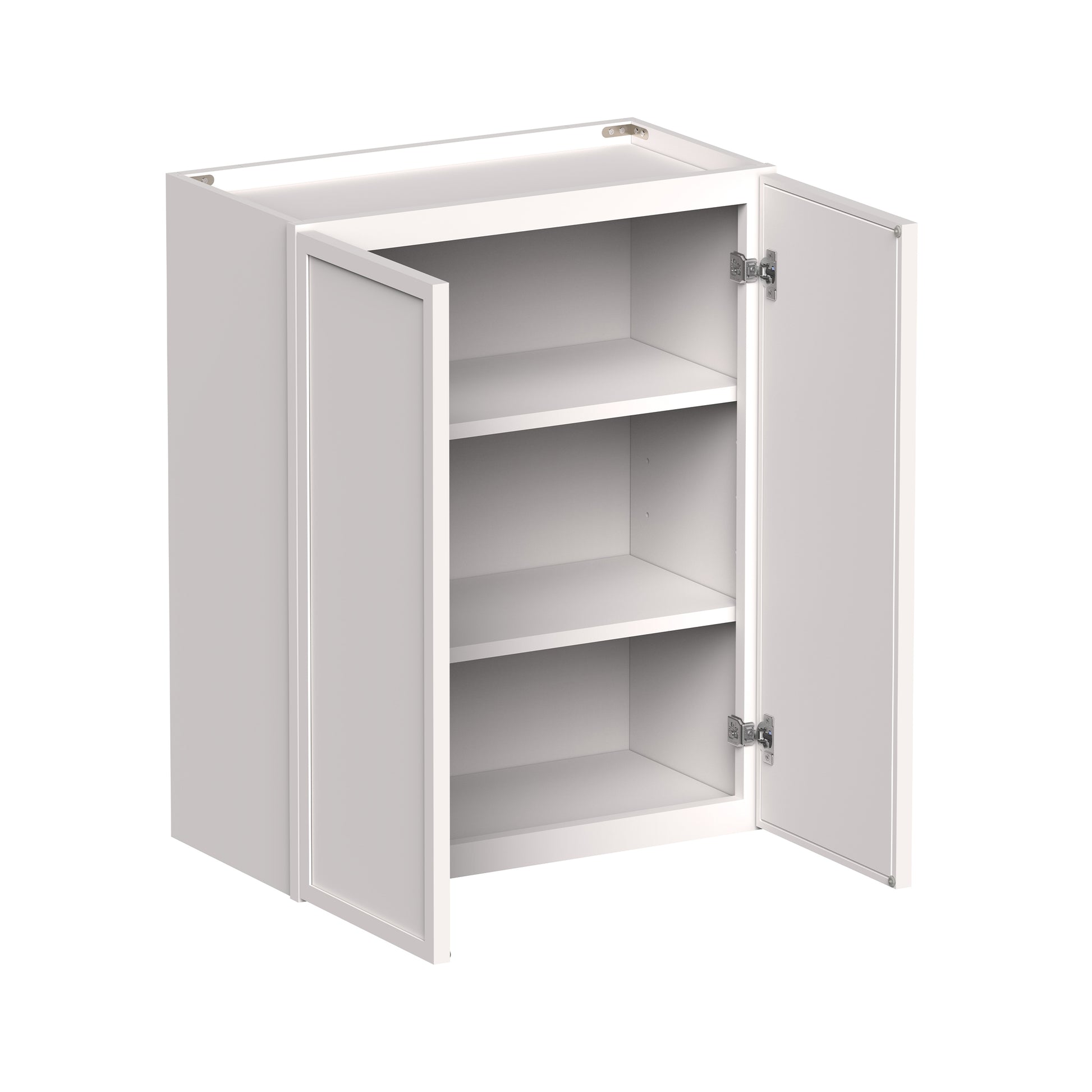 Slim Shaker Alabaster RTA 24"-36"W x 12"D x 30"/36"H Standard Wall Cabinet With 2 Doors and 2 Shelves