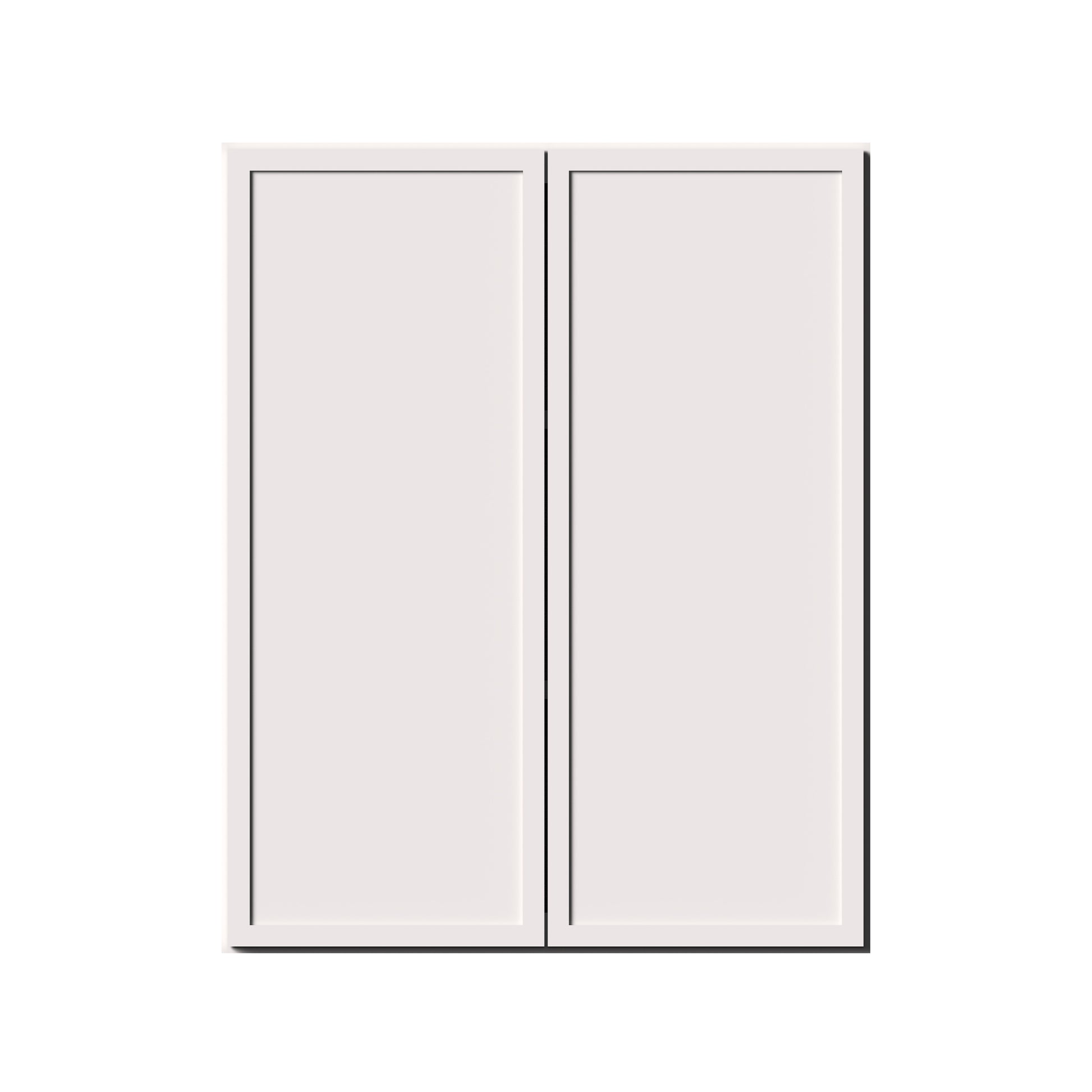 Slim Shaker Alabaster RTA 24"-36"W x 12"D x 30"/36"H Standard Wall Cabinet With 2 Doors and 2 Shelves