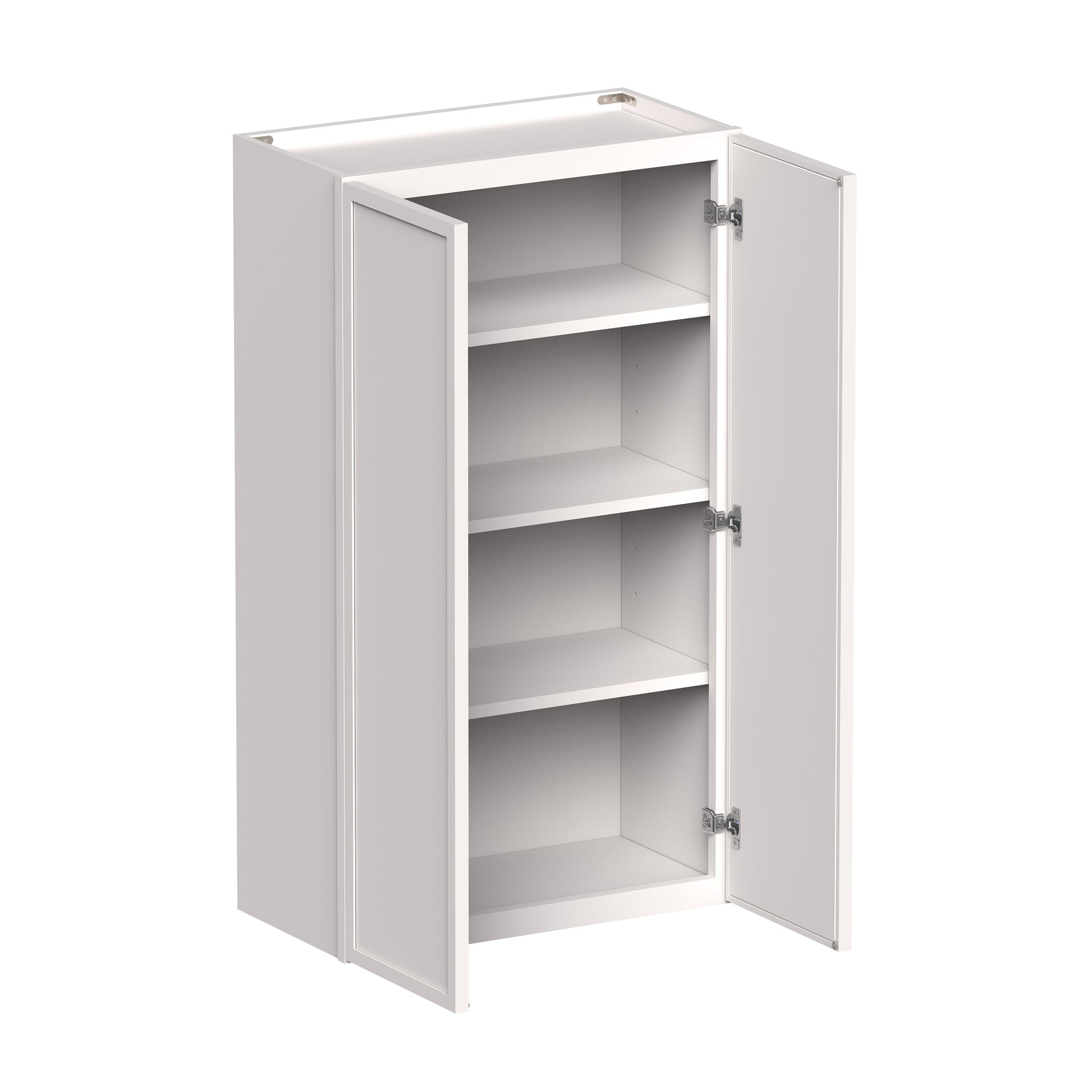 Slim Shaker Alabaster RTA 24"-36"W x 12"D x 42"H Standard Wall Cabinet With 2 Doors and 3 Shelves
