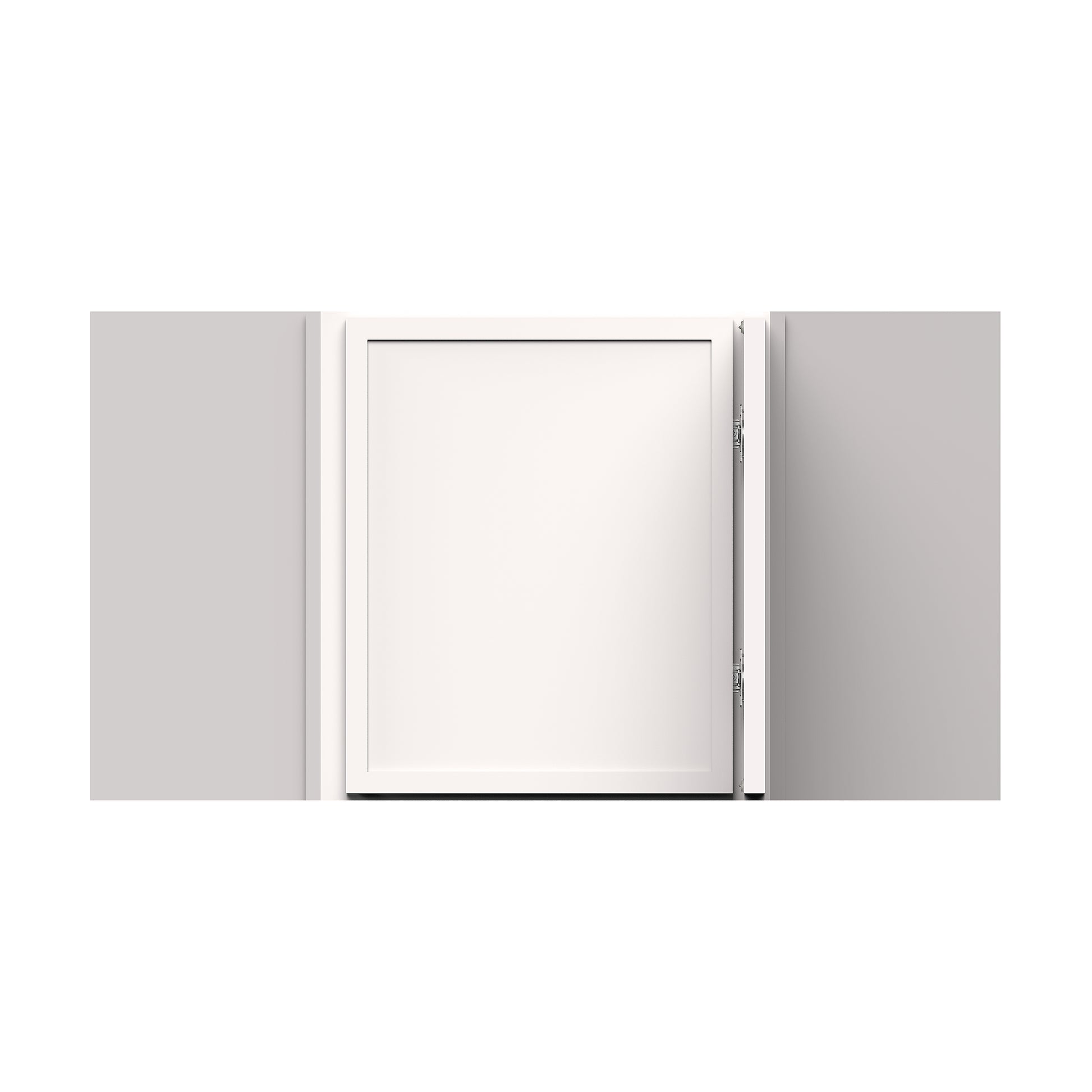 Slim Shaker Alabaster RTA 24"W x 12"D x 18"H Short Corner Wall Cabinets With 1 Door