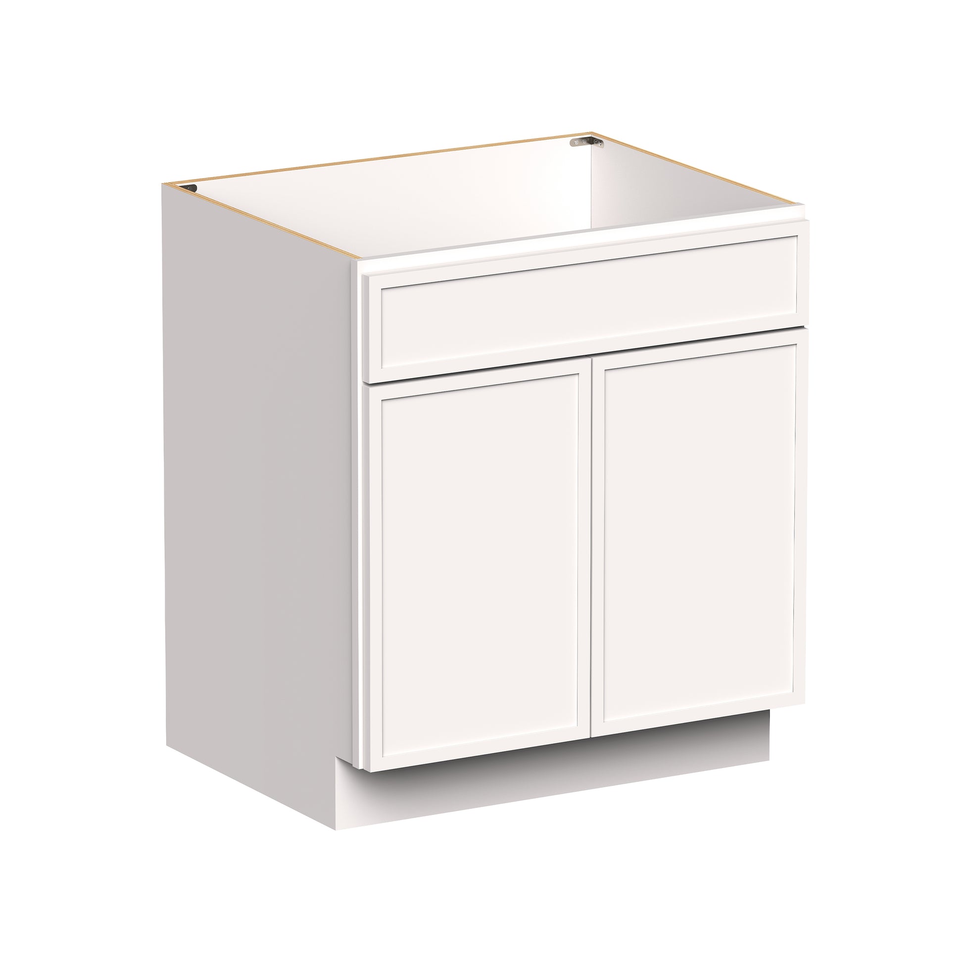 Slim Shaker Alabaster RTA 30"/36"W x 24"D x 34.5"H Sink Base Cabinets With 2 Doors