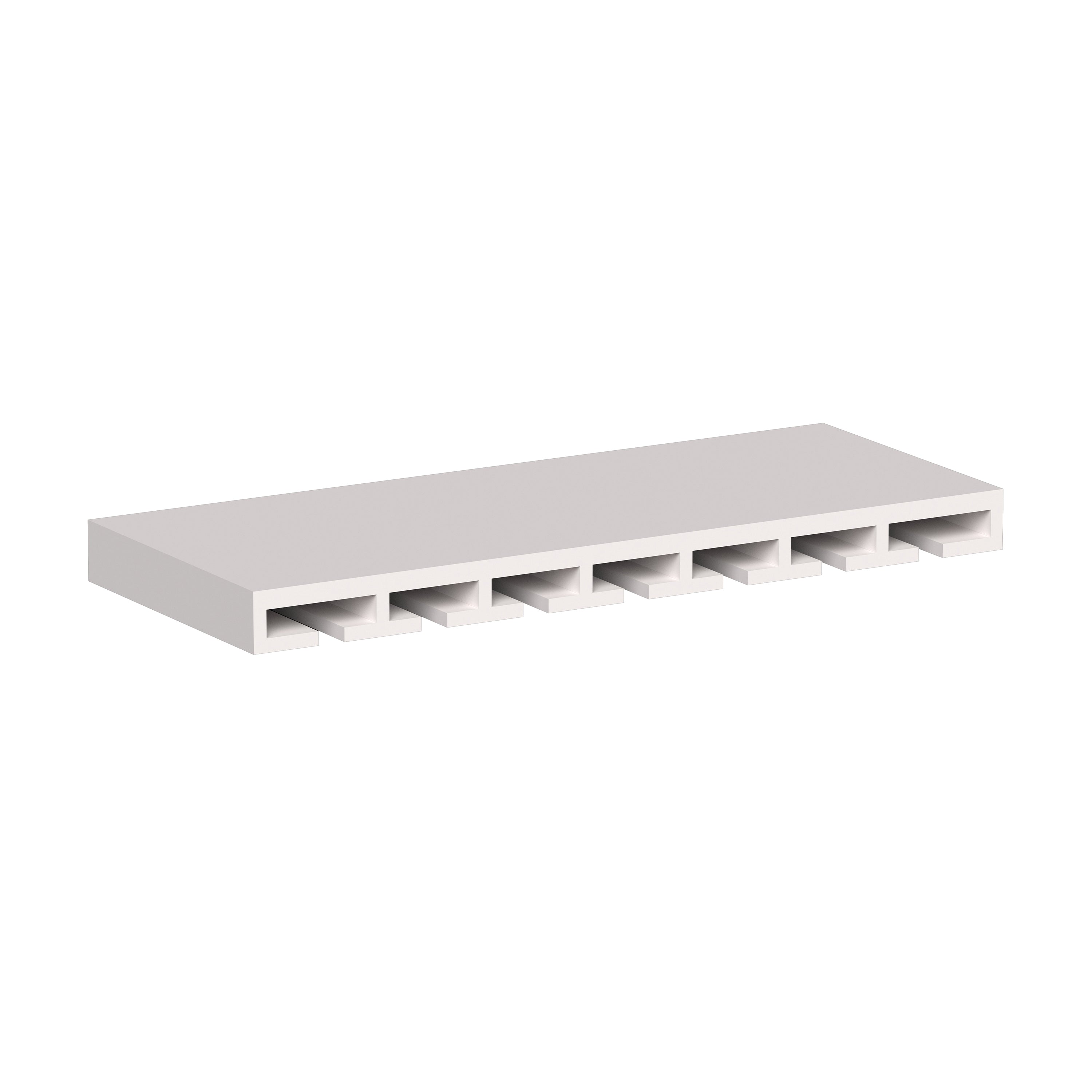 Slim Shaker Alabaster RTA 30"W x 12"D x 1.5"H Accessories (Glass Holder)