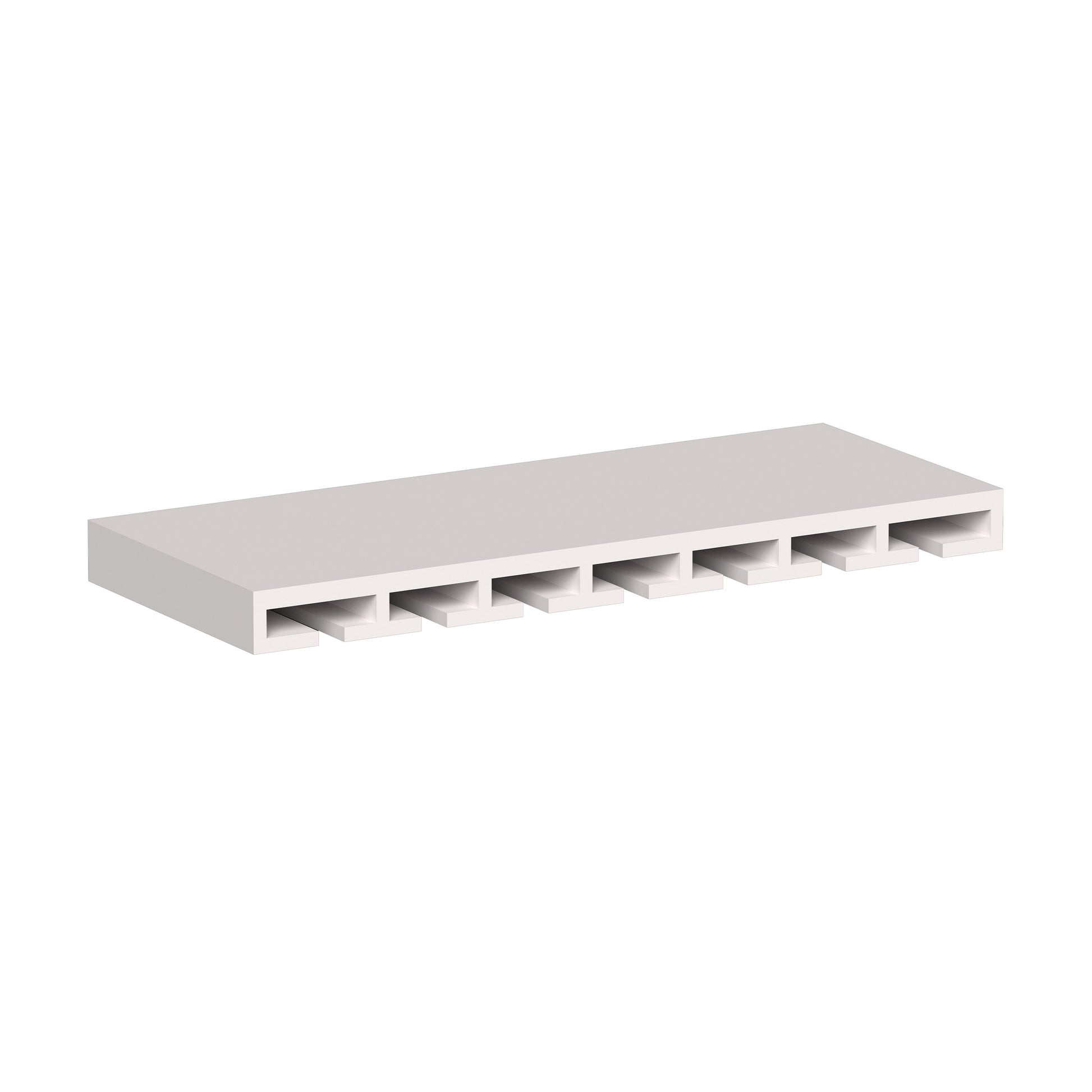 Slim Shaker Alabaster RTA 30"W x 12"D x 1.5"H Accessories (Glass Holder)