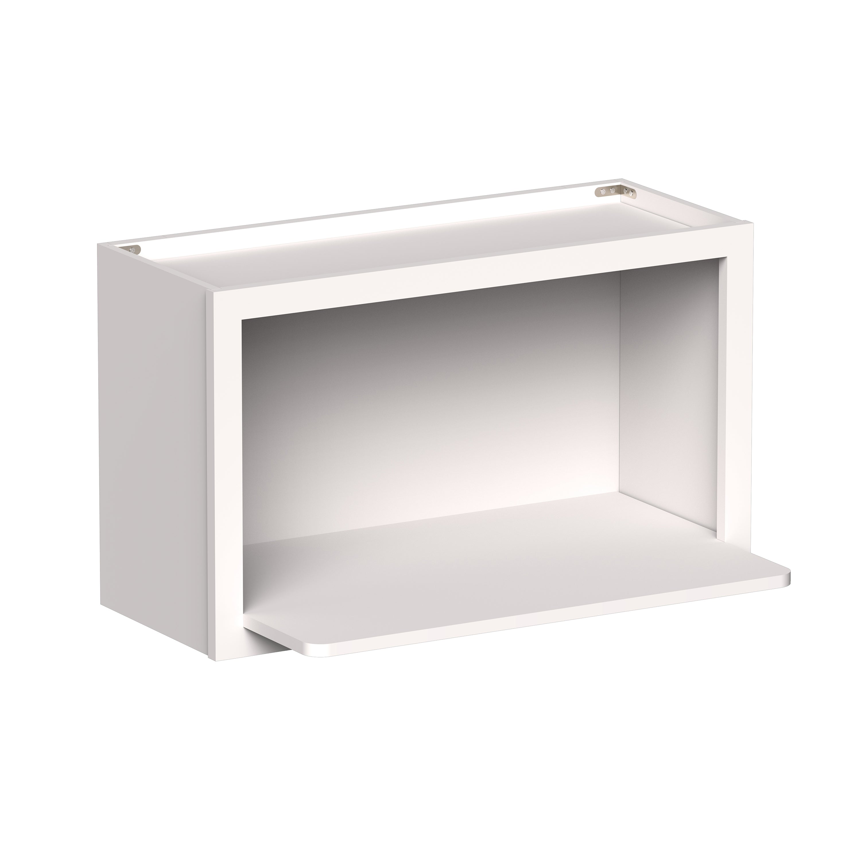 Slim Shaker Alabaster RTA 30"W x 12"D x 18"H Wall Microwave Cabinet With 1 Shelves