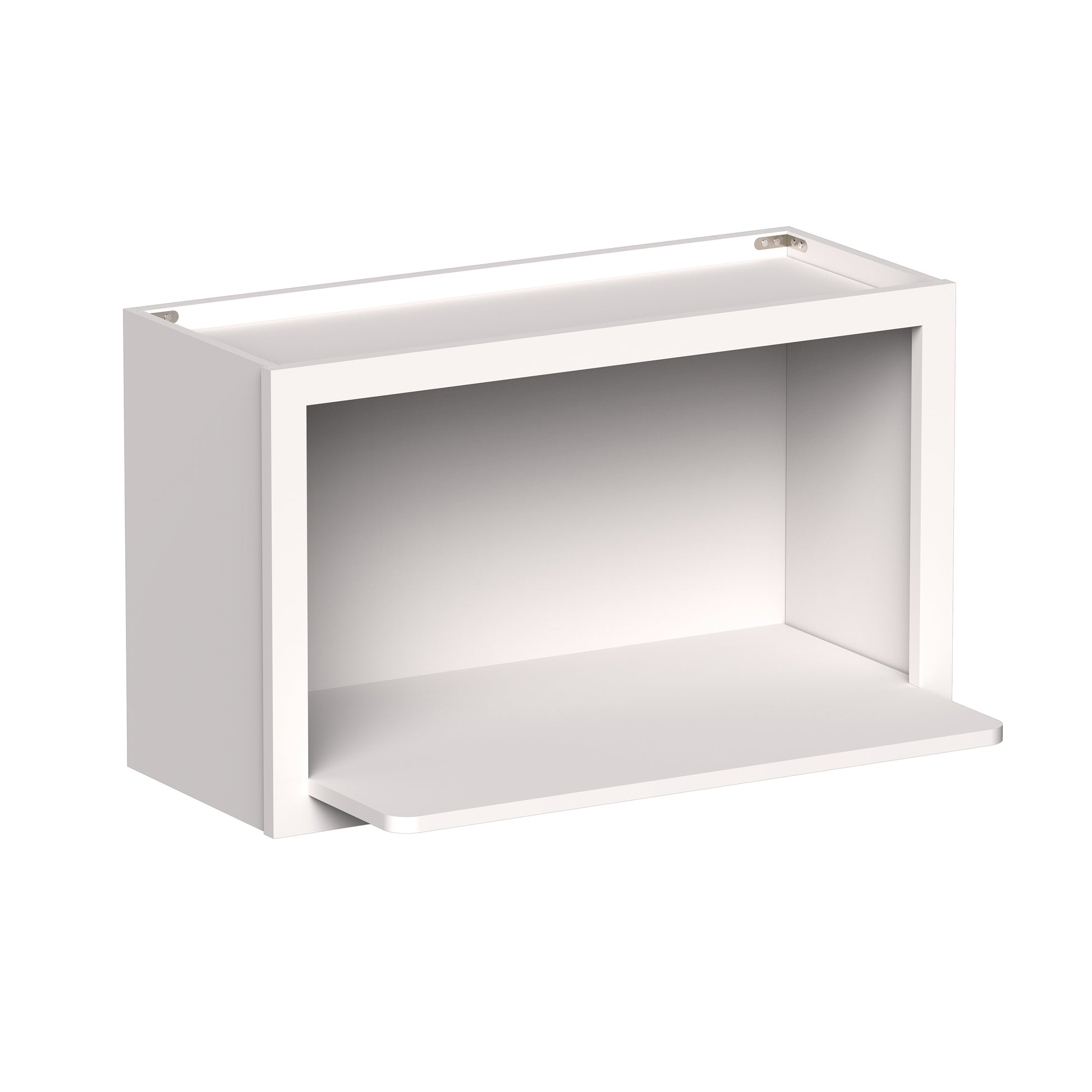 Slim Shaker Alabaster RTA 30"W x 12"D x 18"H Wall Microwave Cabinet With 1 Shelves