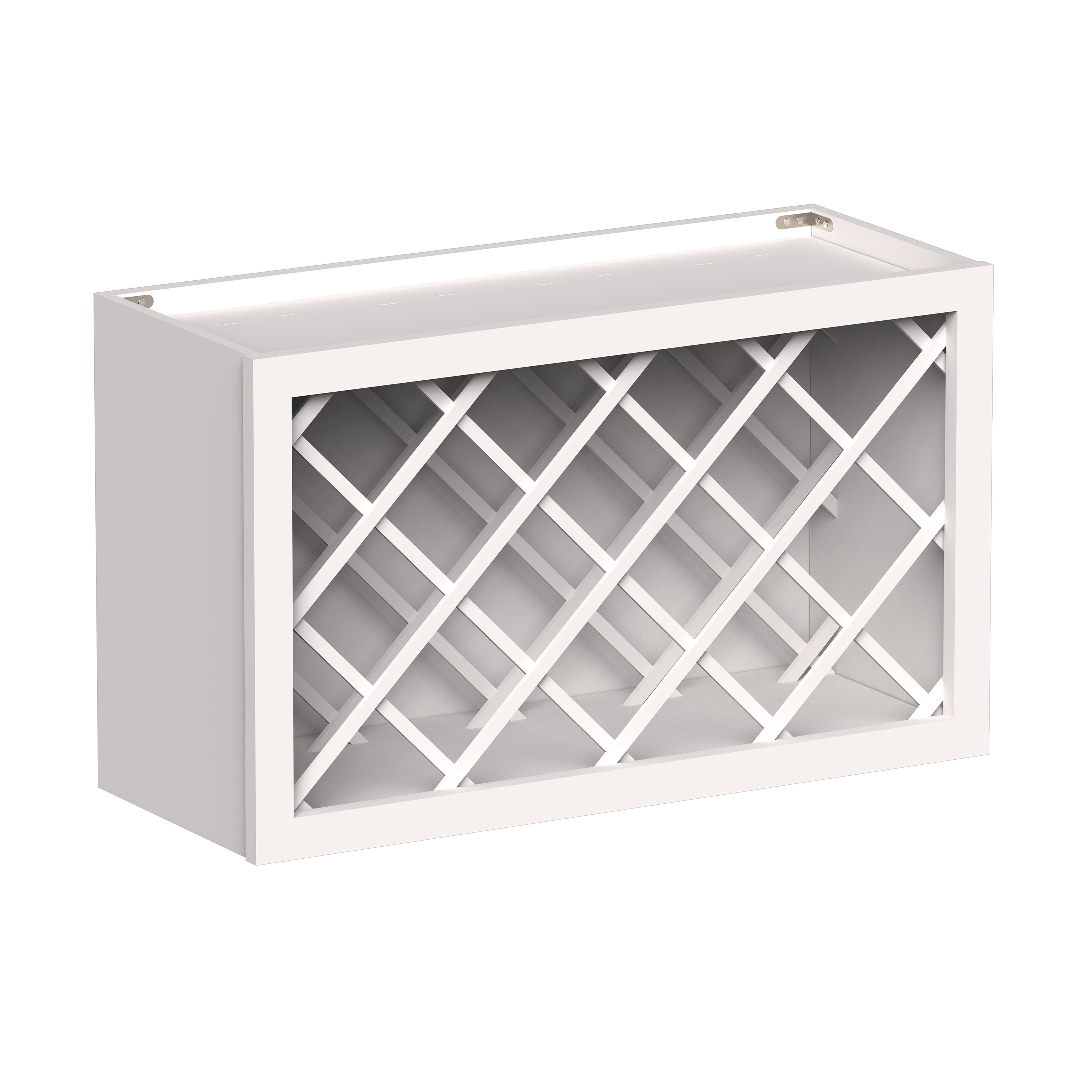 Slim Shaker Alabaster RTA 30"W x 12"D x 18"H Wine Rack Wall Cabinet
