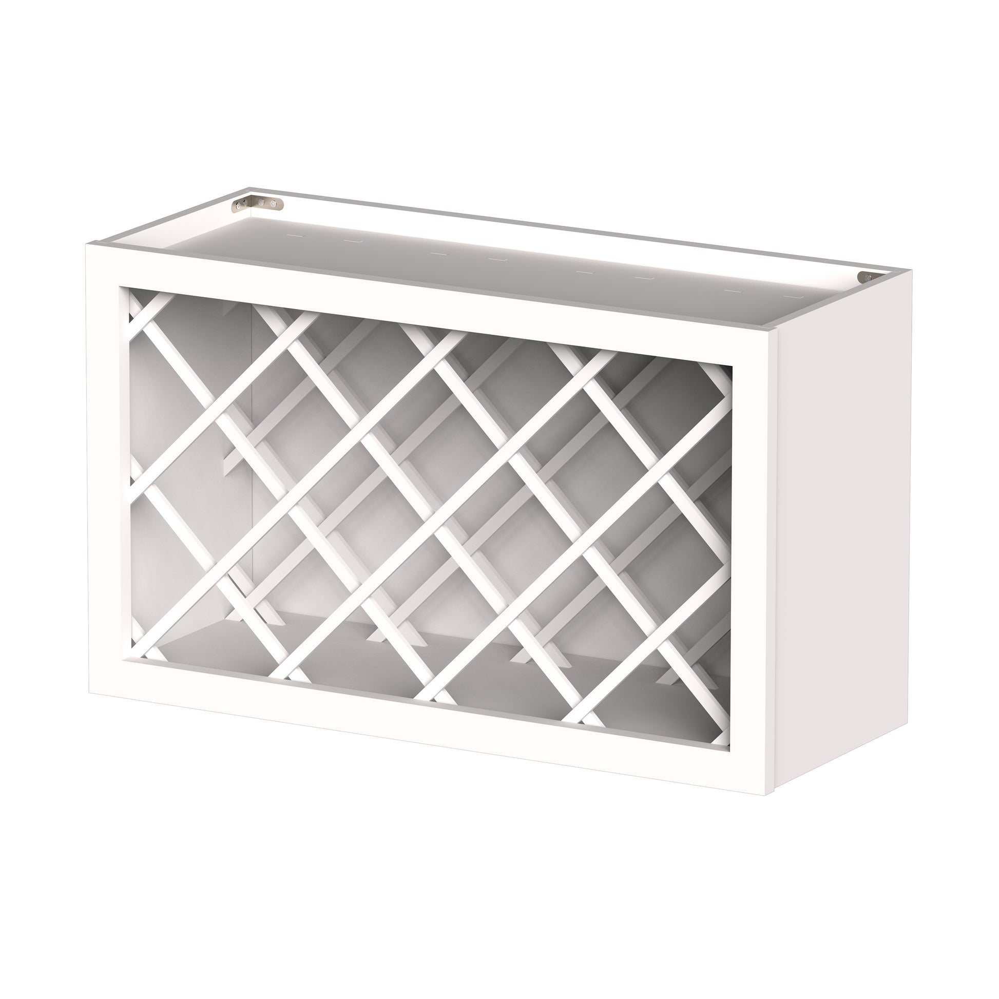 Slim Shaker Alabaster RTA 30"W x 12"D x 18"H Wine Rack Wall Cabinet