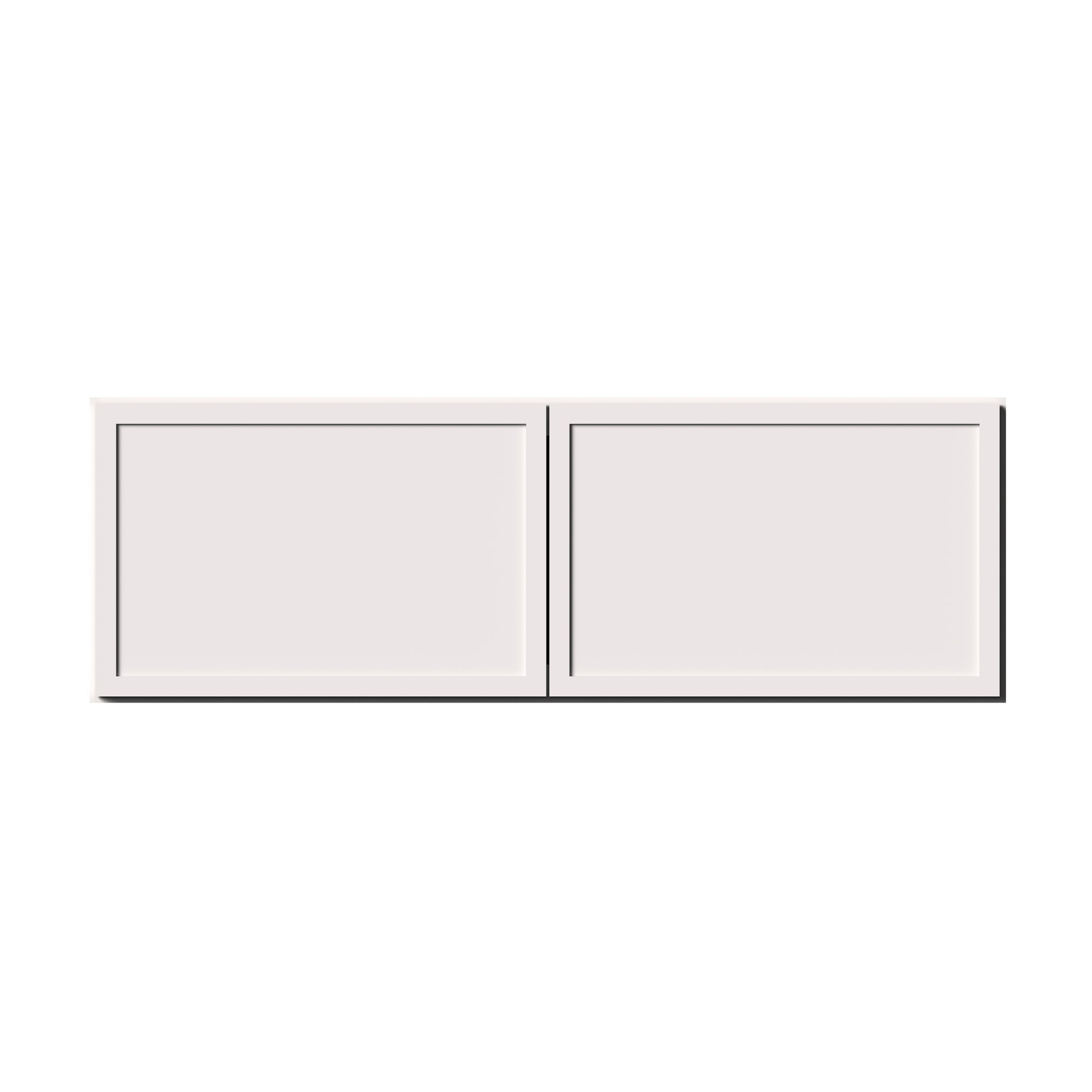 Slim Shaker Alabaster RTA 36"W x 27"D x 12"-24"H Deep Wall Cabinets With Doors