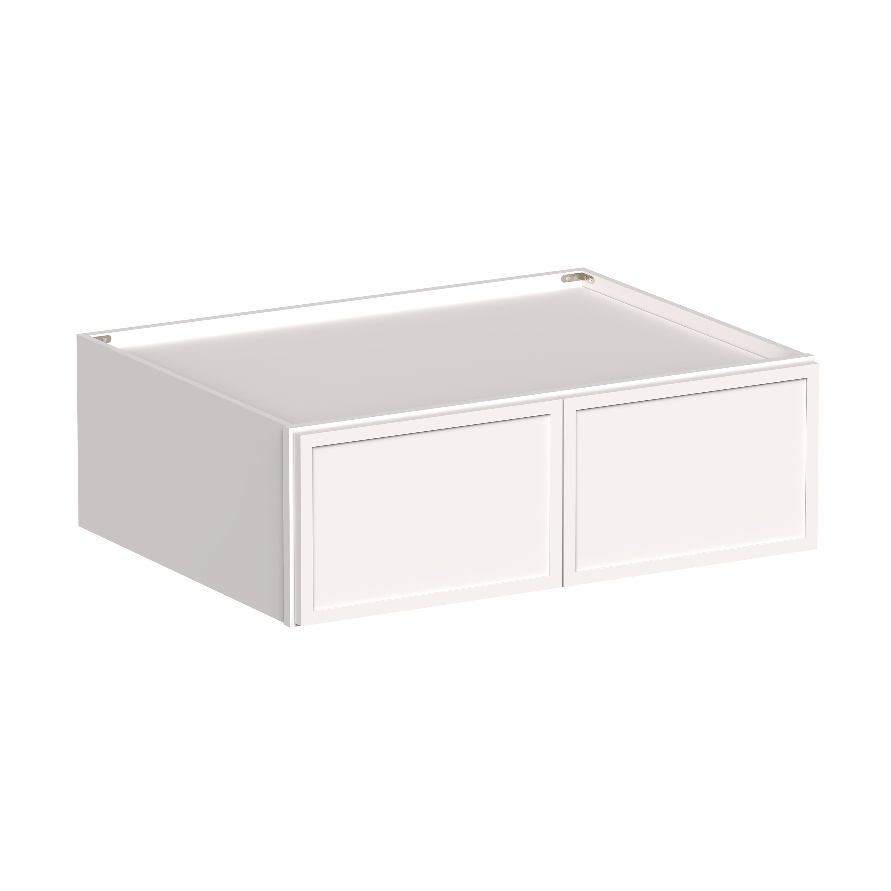Slim Shaker Alabaster RTA 36"W x 27"D x 12"-24"H Deep Wall Cabinets With Doors