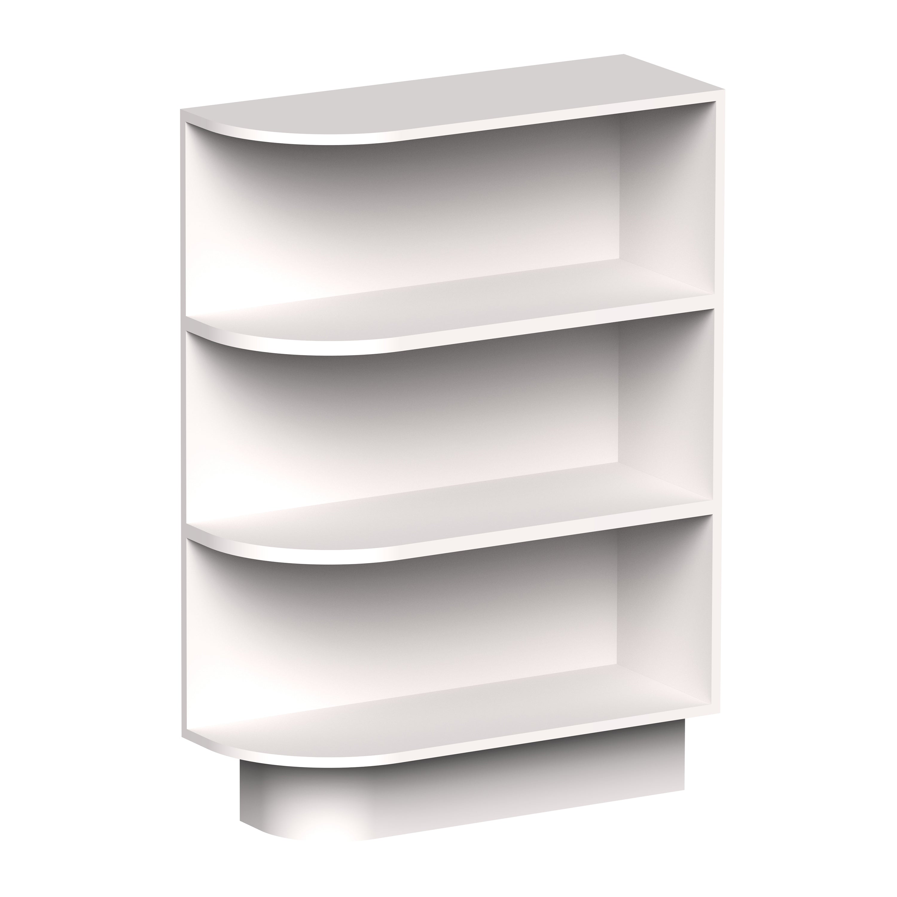 Slim Shaker Alabaster RTA 9"W x 24"D x 34.5"H Specialty Base Cabinets (Base End Shelf) With 4 Shelves