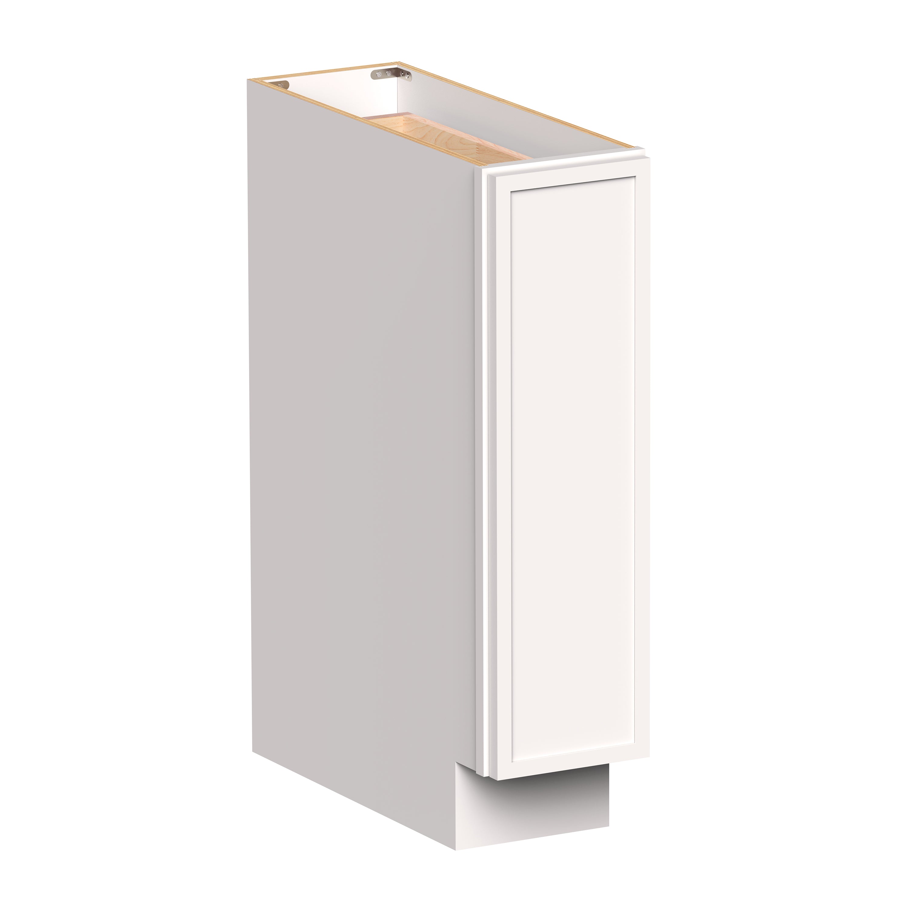 Slim Shaker Alabaster RTA 9"W x 24"D x 34.5"H Specialty Base Cabinets (Spice Pantry) With 1 Drawers