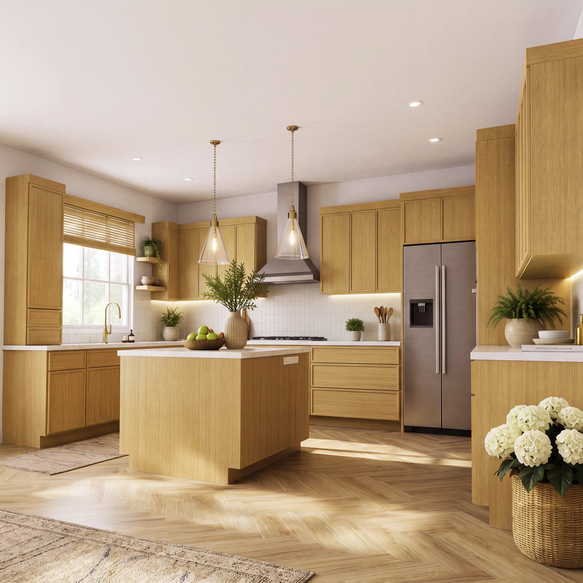 Slim White Oak - Ready To Assemble Kitchen Cabinets