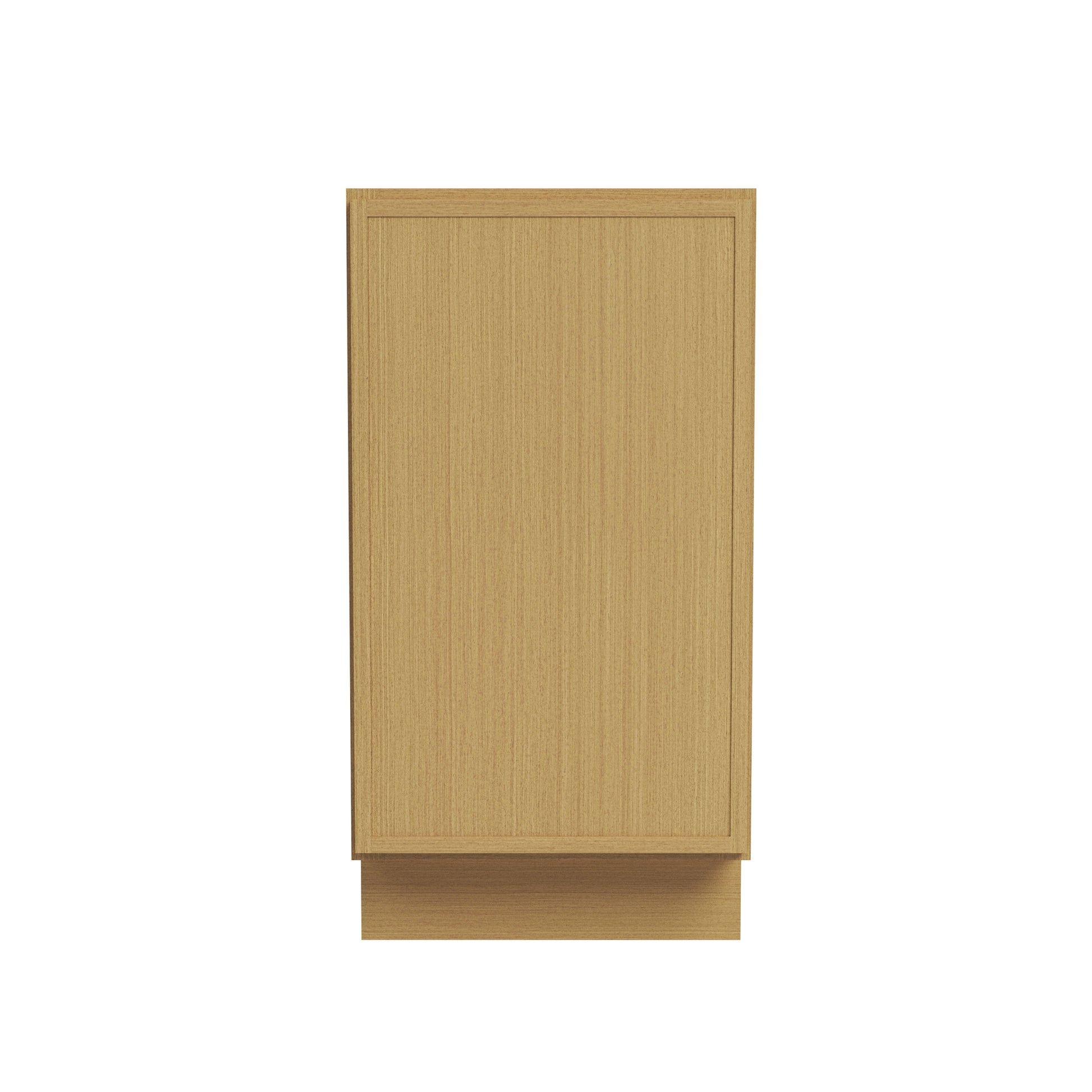 Slim White Oak RTA 12-21"W x 24"D x 34.5"H Full Height Base Cabinet with 1 Door & 1 Shelf