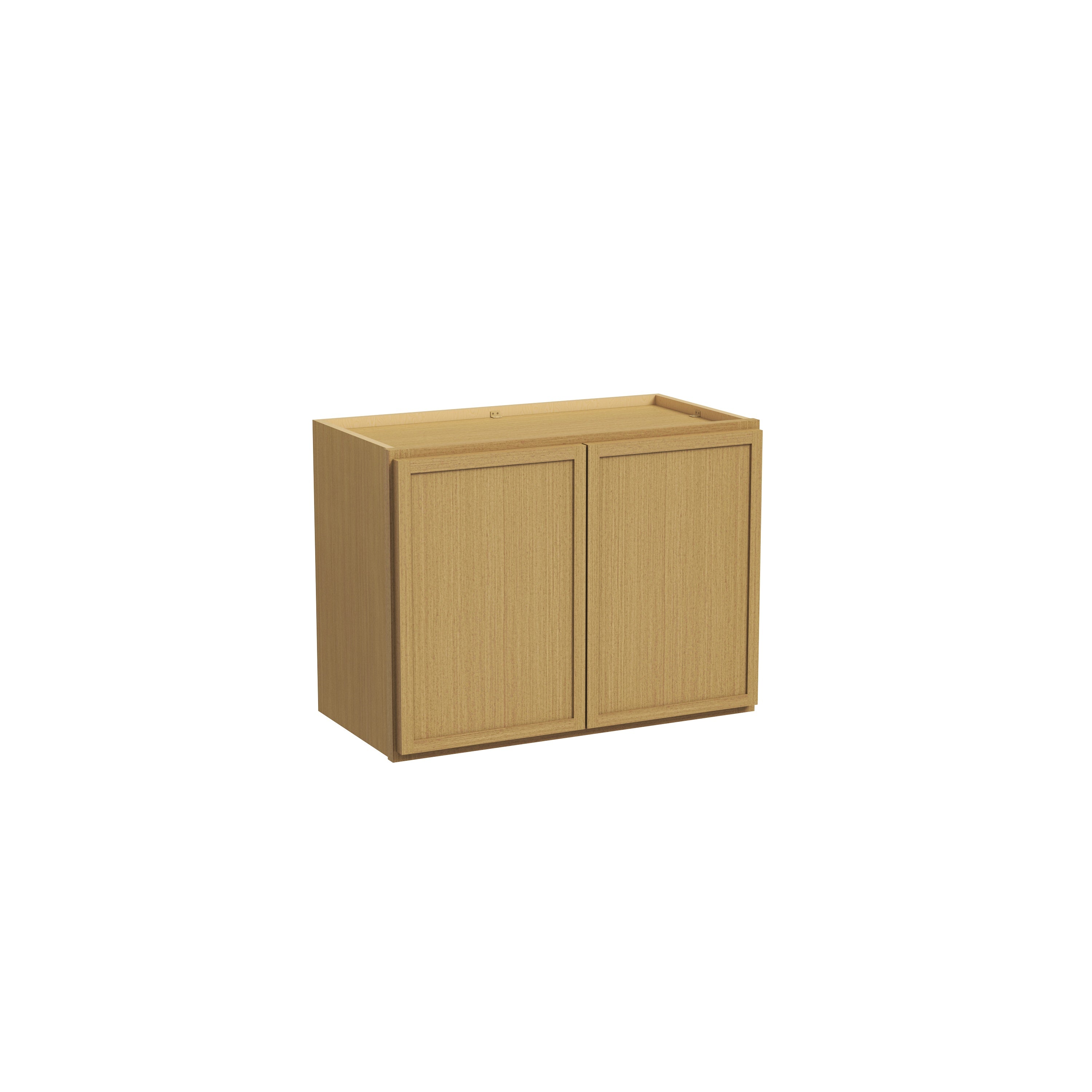 Slim White Oak RTA 24"-36"W x 12"D x 18"H Standard Wall Cabinet with 2 Doors