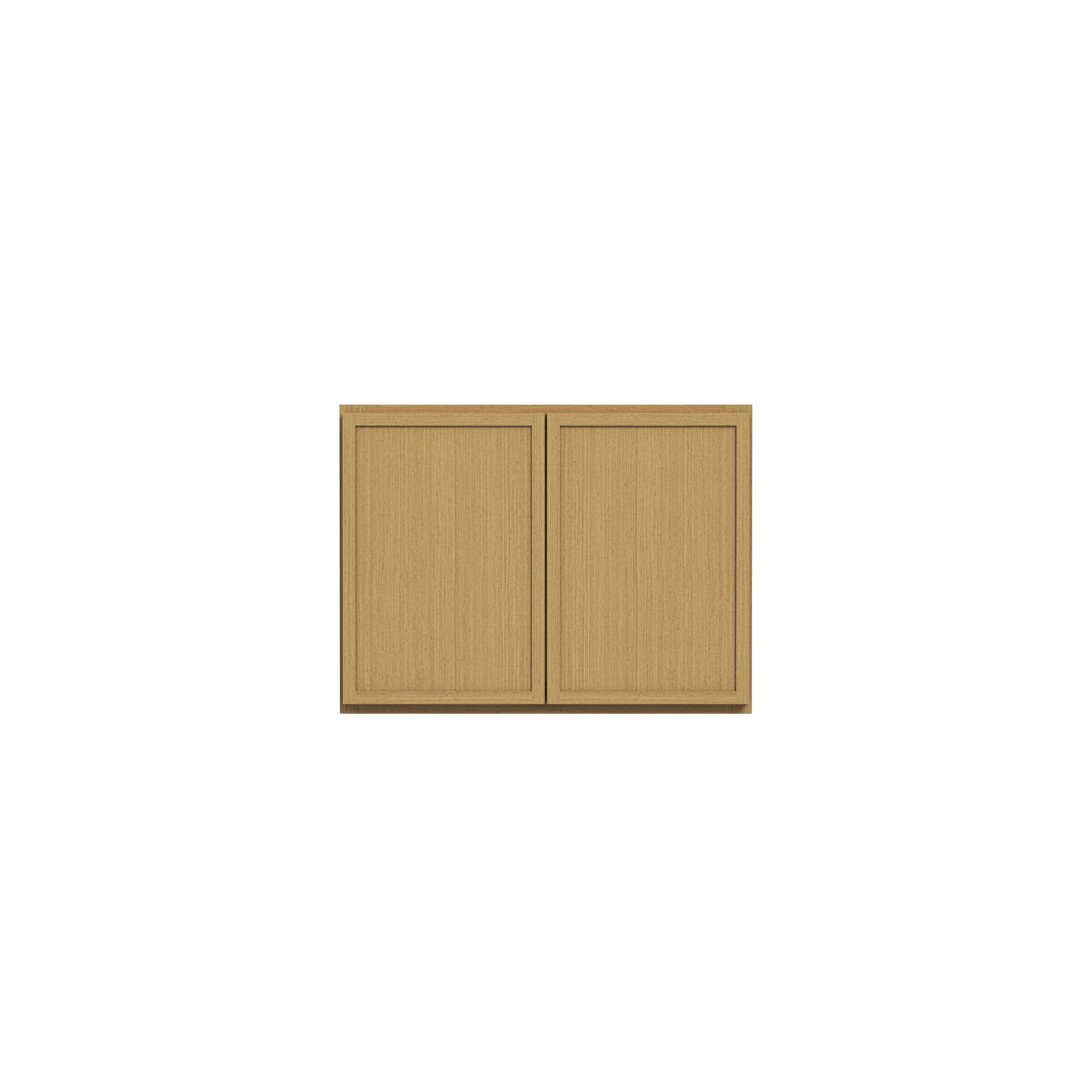 Slim White Oak RTA 24"-36"W x 12"D x 18"H Standard Wall Cabinet with 2 Doors