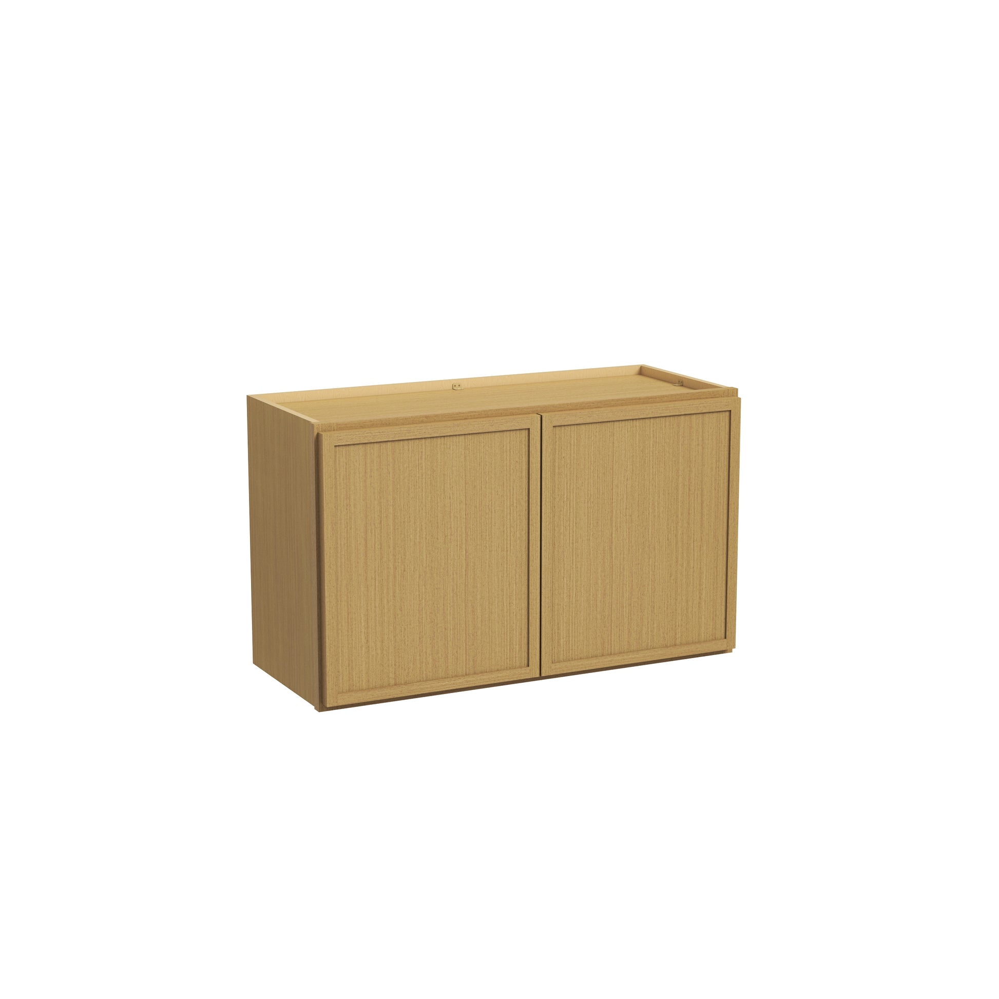Slim White Oak RTA 24"-36"W x 12"D x 18"H Standard Wall Cabinet with 2 Doors