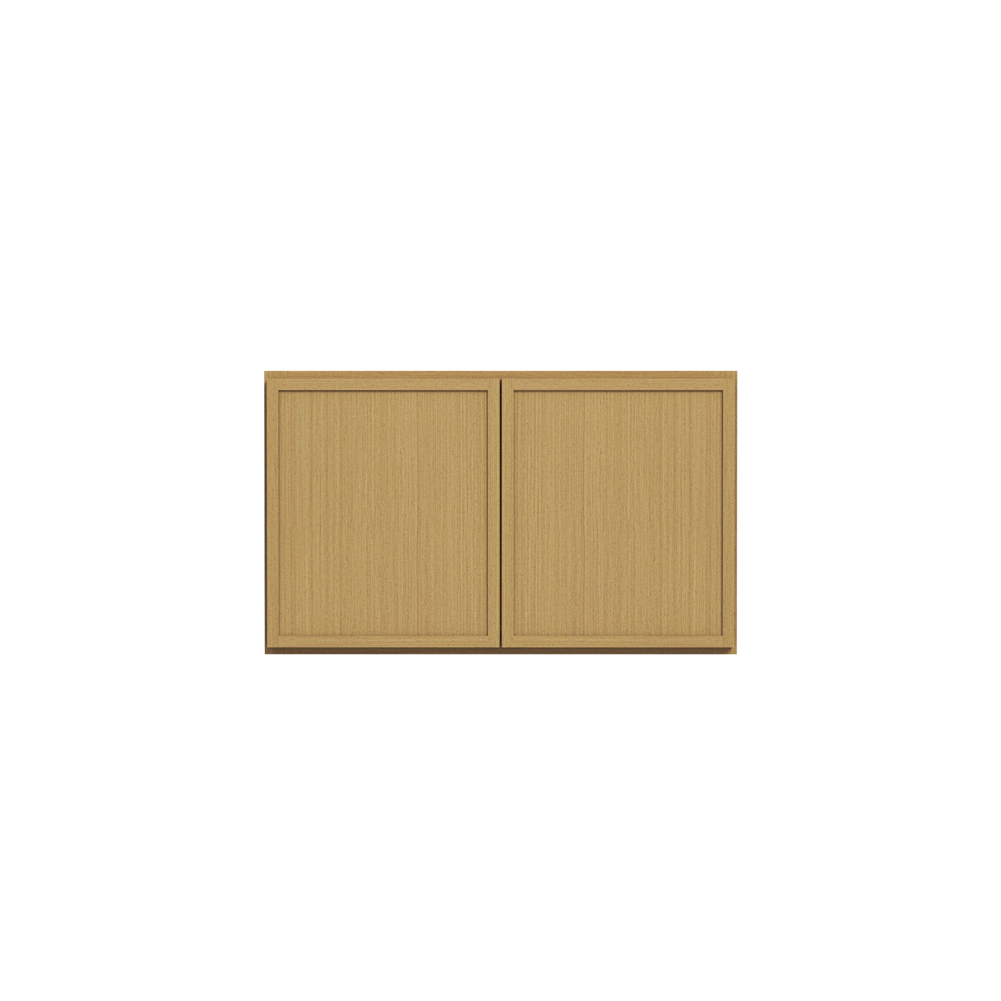 Slim White Oak RTA 24"-36"W x 12"D x 18"H Standard Wall Cabinet with 2 Doors