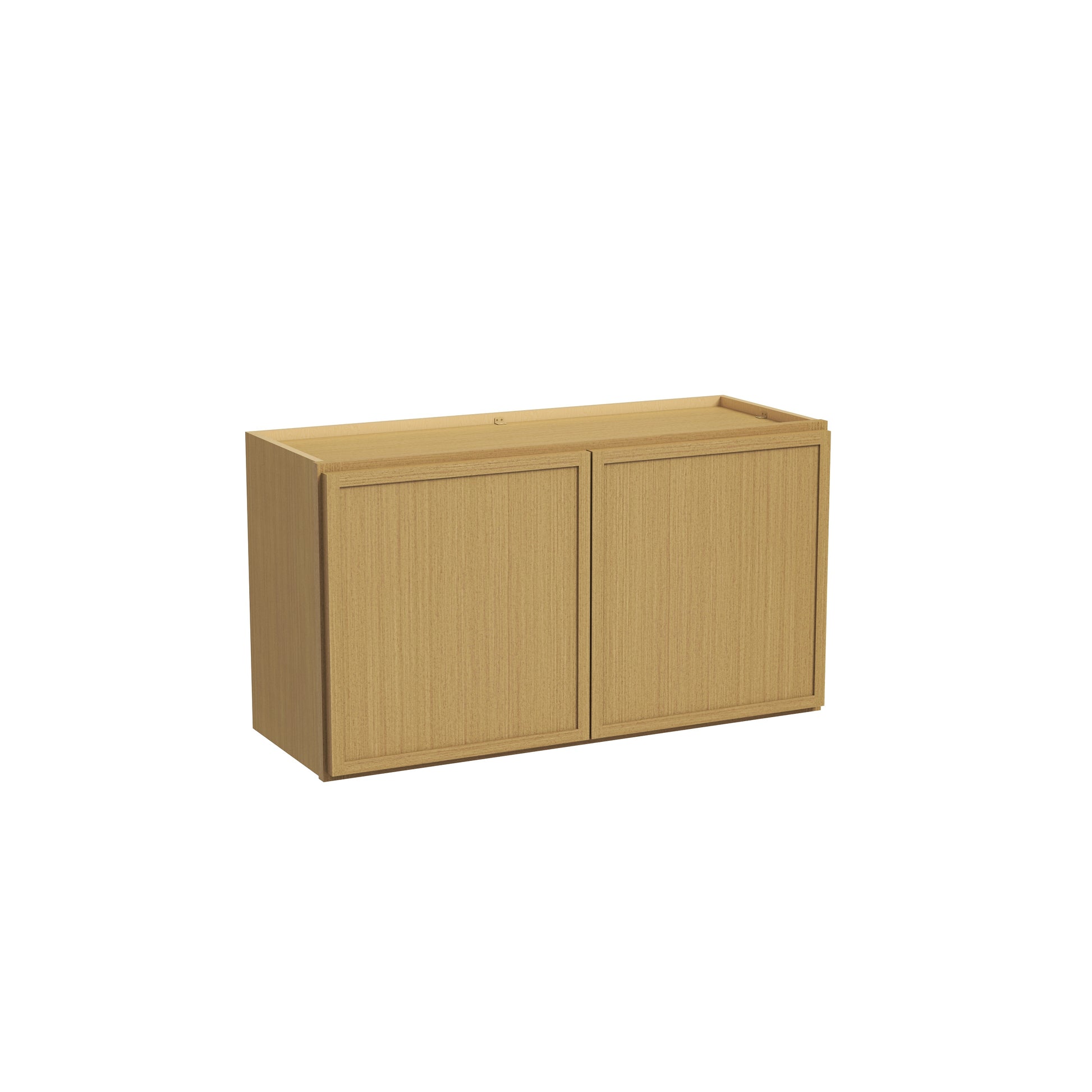 Slim White Oak RTA 24"-36"W x 12"D x 18"H Standard Wall Cabinet with 2 Doors