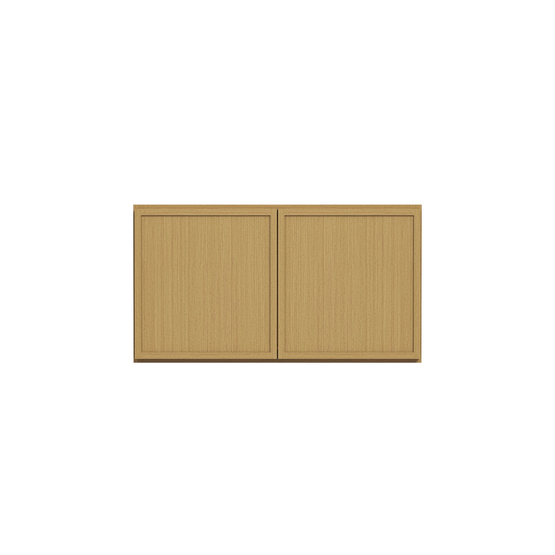 Slim White Oak RTA 24"-36"W x 12"D x 18"H Standard Wall Cabinet with 2 Doors