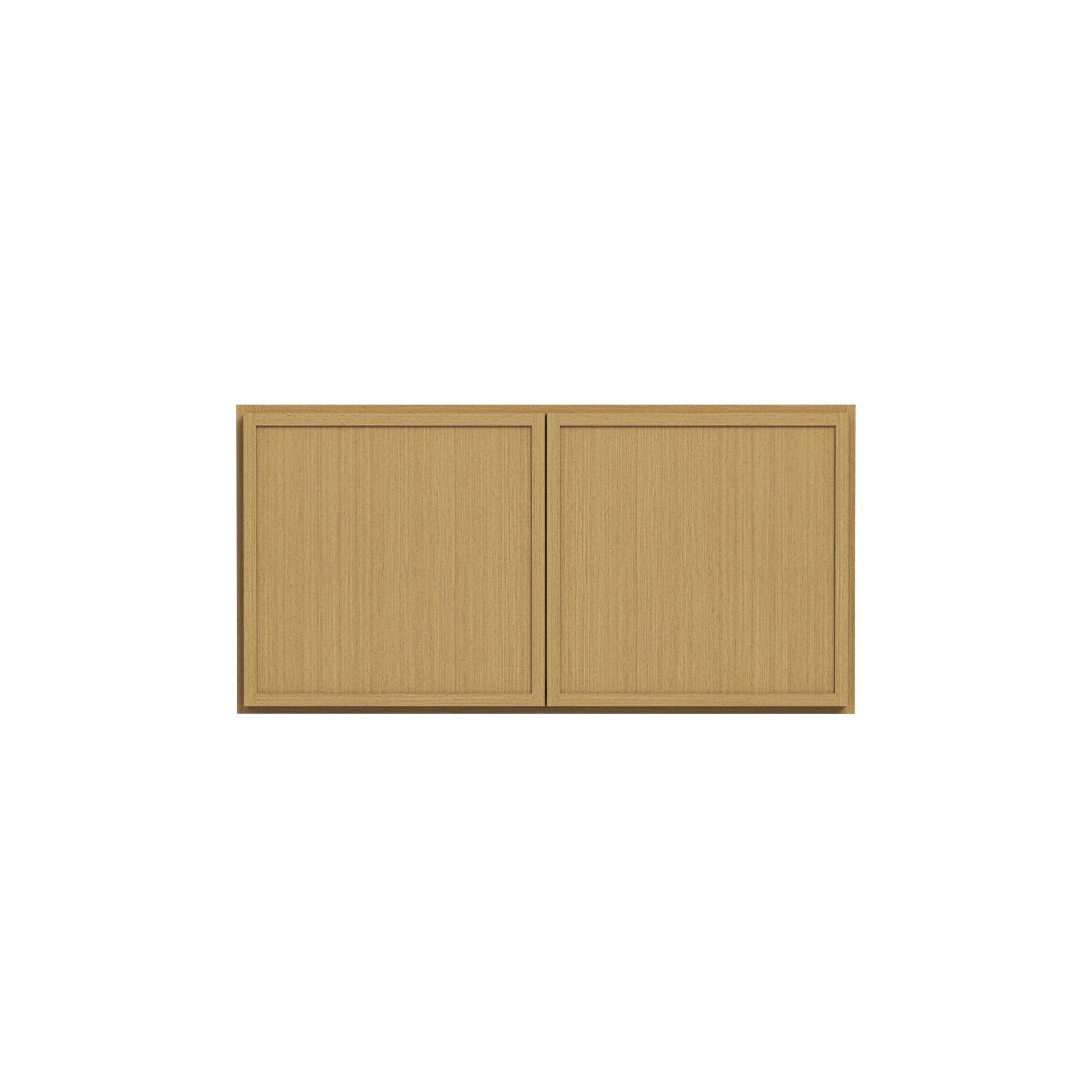 Slim White Oak RTA 24"-36"W x 12"D x 18"H Standard Wall Cabinet with 2 Doors