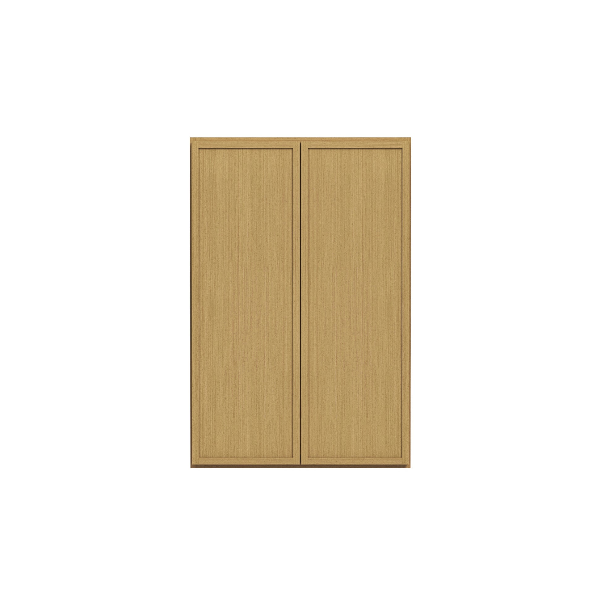 Slim White Oak RTA 24"-36"W x 12"D x 36"H Standard Wall Cabinet with 2 Doors & 2 Shelves