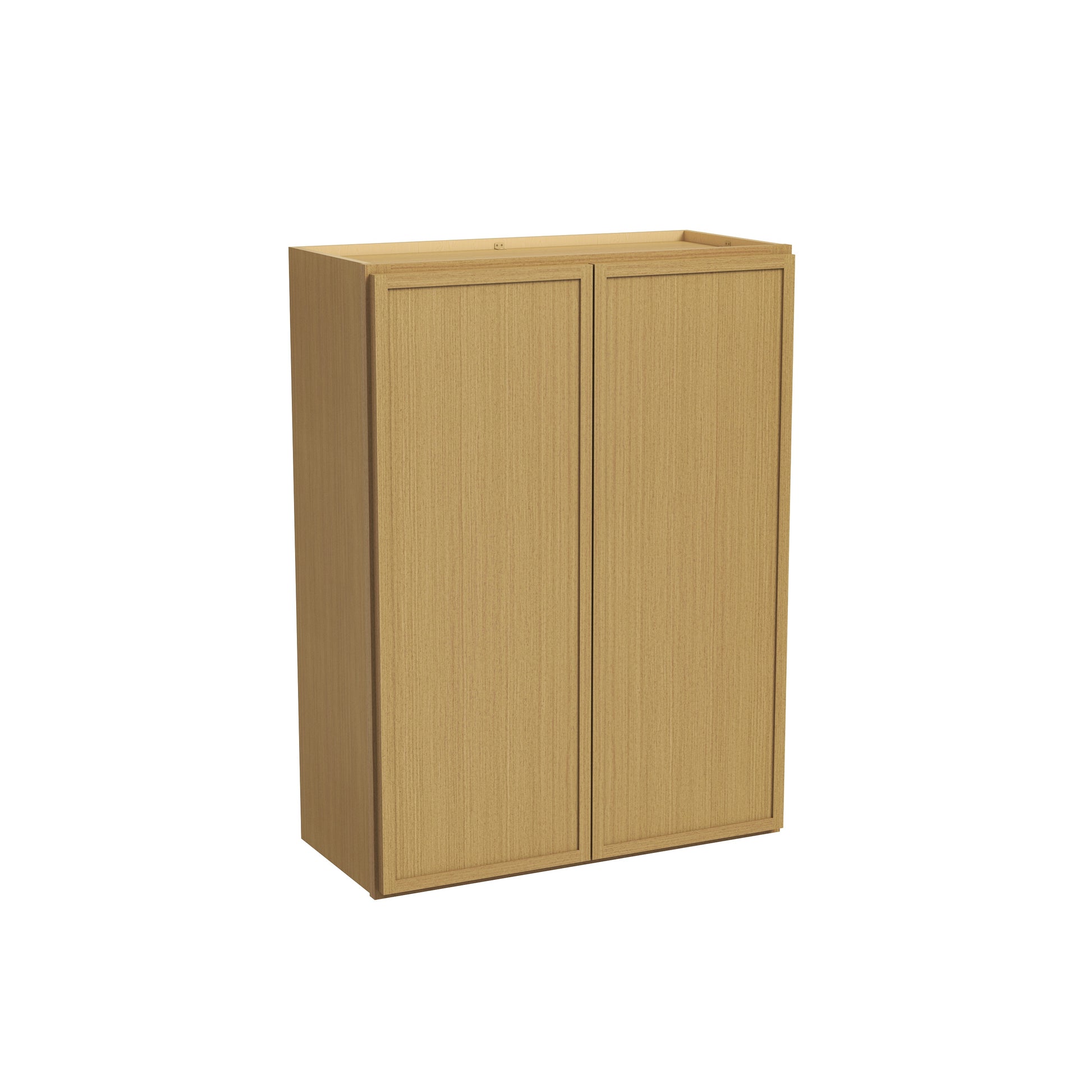 Slim White Oak RTA 24"-36"W x 12"D x 36"H Standard Wall Cabinet with 2 Doors & 2 Shelves