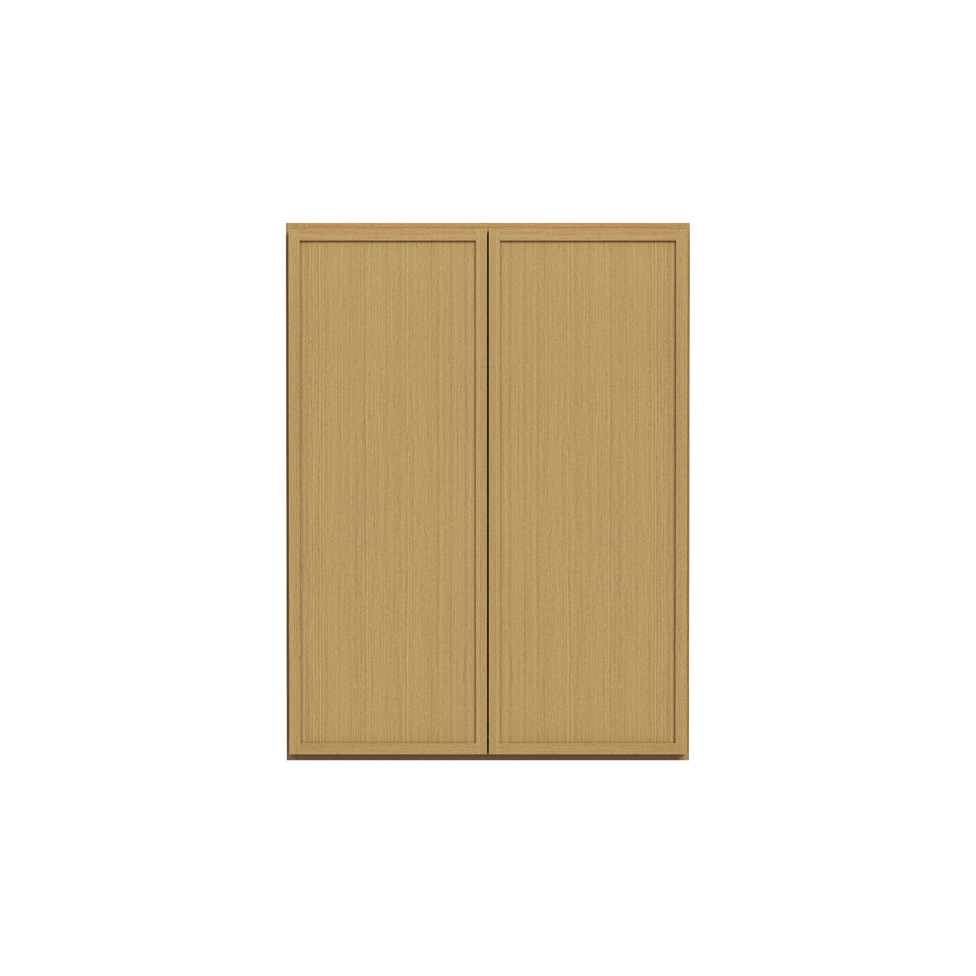 Slim White Oak RTA 24"-36"W x 12"D x 36"H Standard Wall Cabinet with 2 Doors & 2 Shelves