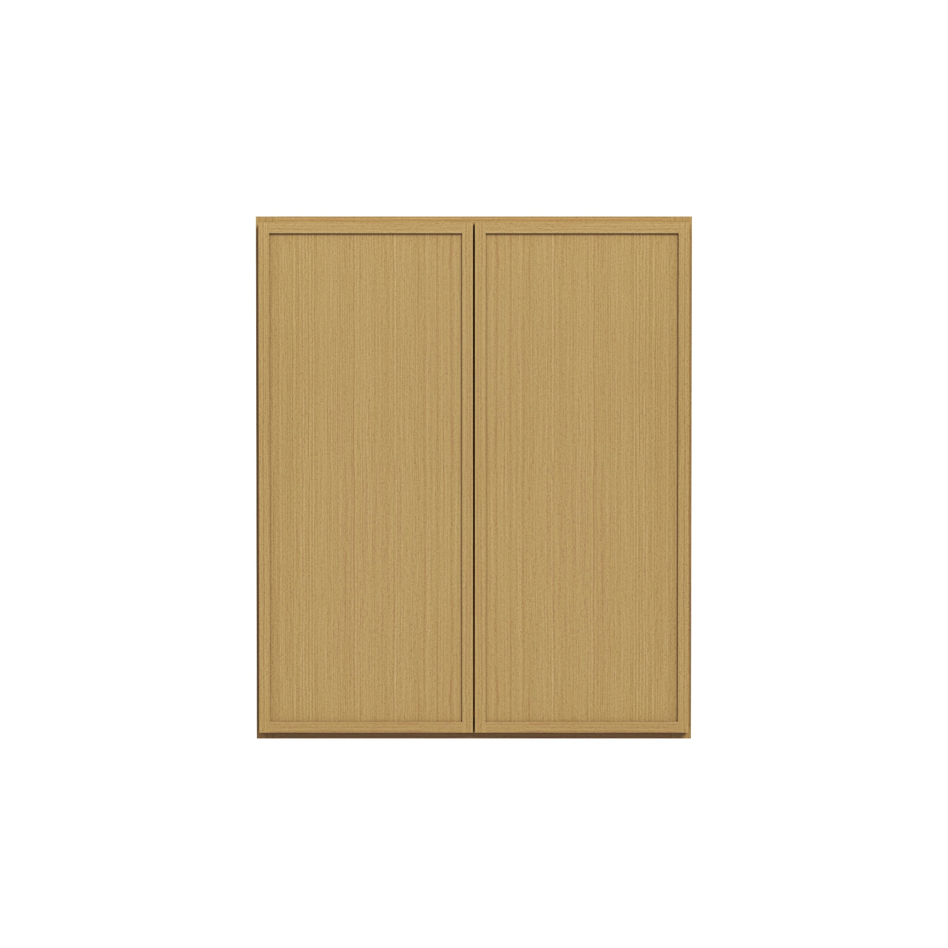 Slim White Oak RTA 24"-36"W x 12"D x 36"H Standard Wall Cabinet with 2 Doors & 2 Shelves