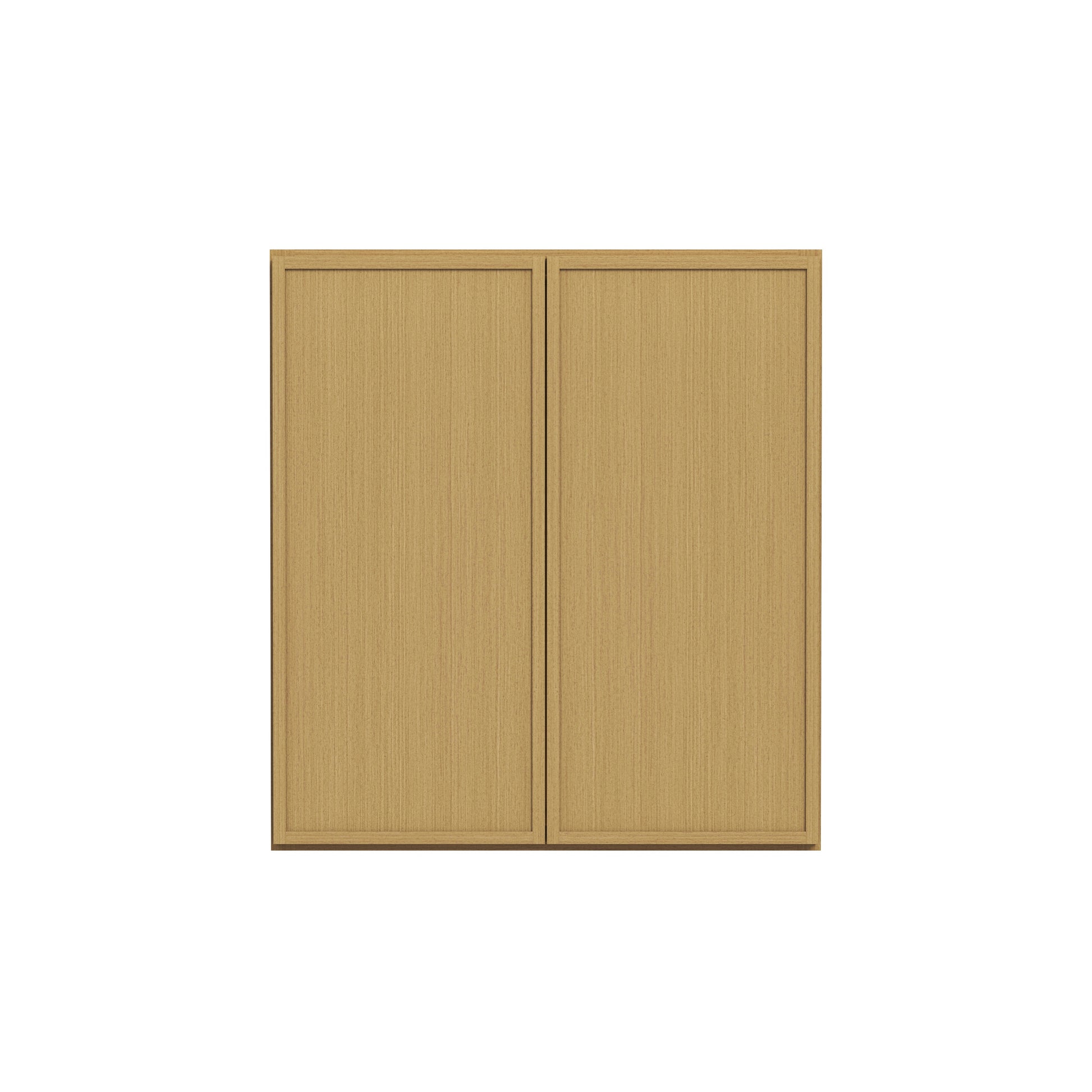 Slim White Oak RTA 24"-36"W x 12"D x 36"H Standard Wall Cabinet with 2 Doors & 2 Shelves