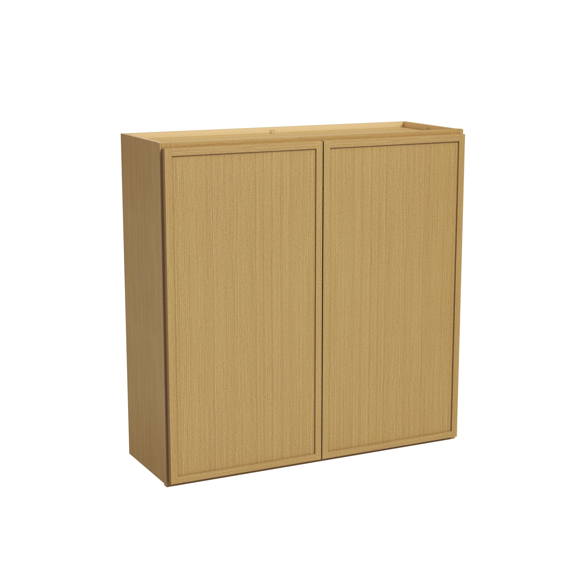 Slim White Oak RTA 24"-36"W x 12"D x 36"H Standard Wall Cabinet with 2 Doors & 2 Shelves