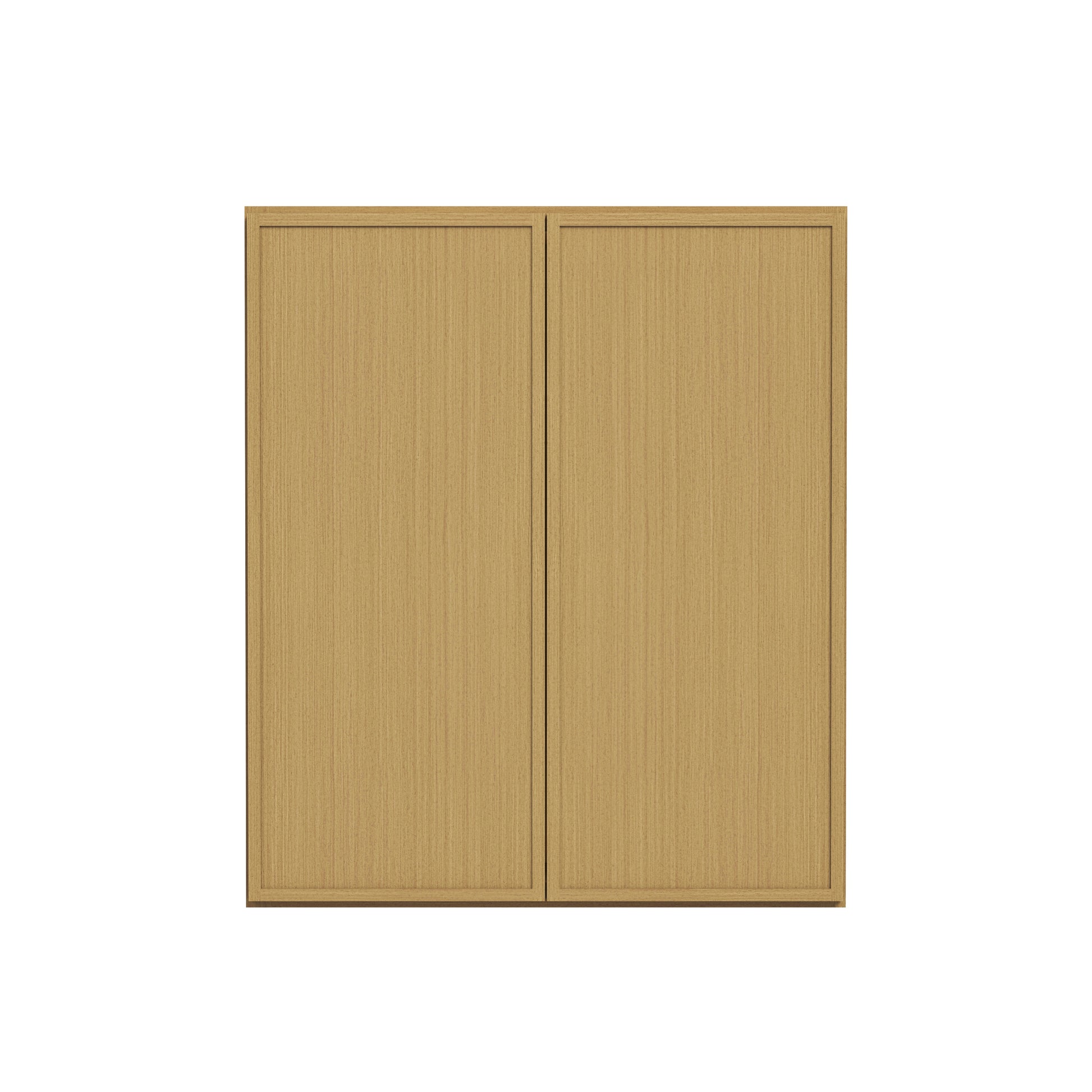 Slim White Oak RTA 24"-36"W x 12"D x 42"H Standard Wall Cabinet with 2 Doors & 3 Shelves