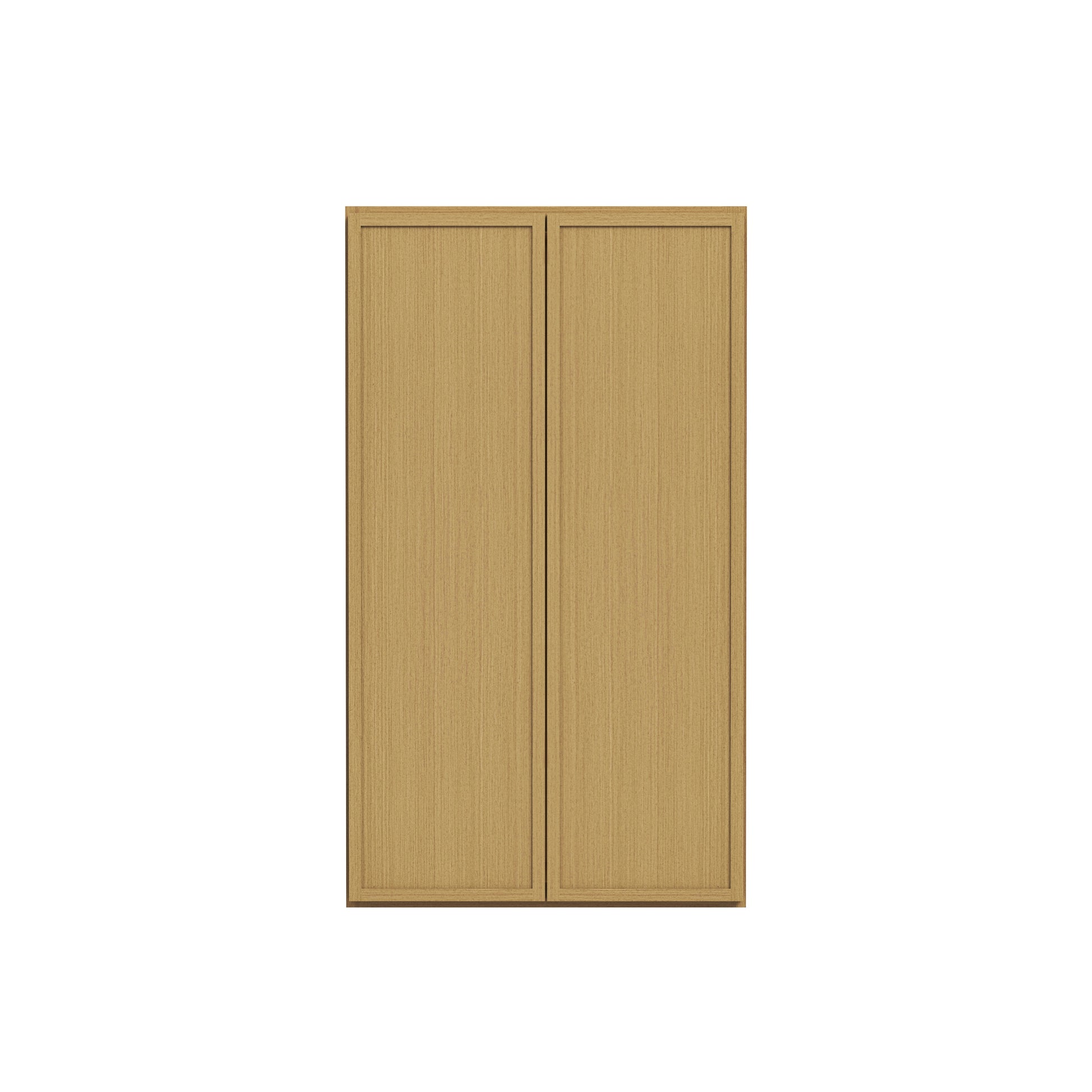 Slim White Oak RTA 24"-36"W x 12"D x 42"H Standard Wall Cabinet with 2 Doors & 3 Shelves