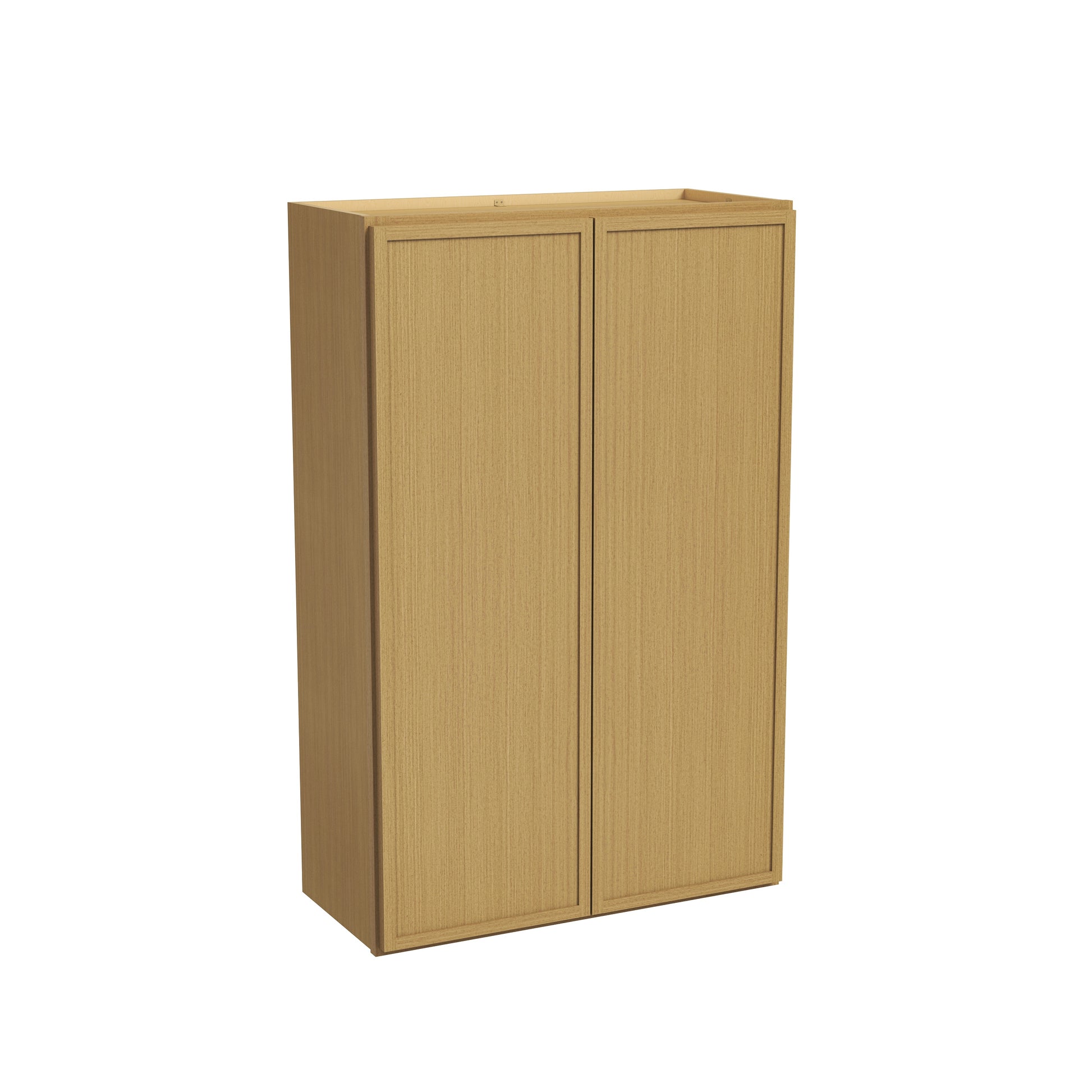 Slim White Oak RTA 24"-36"W x 12"D x 42"H Standard Wall Cabinet with 2 Doors & 3 Shelves