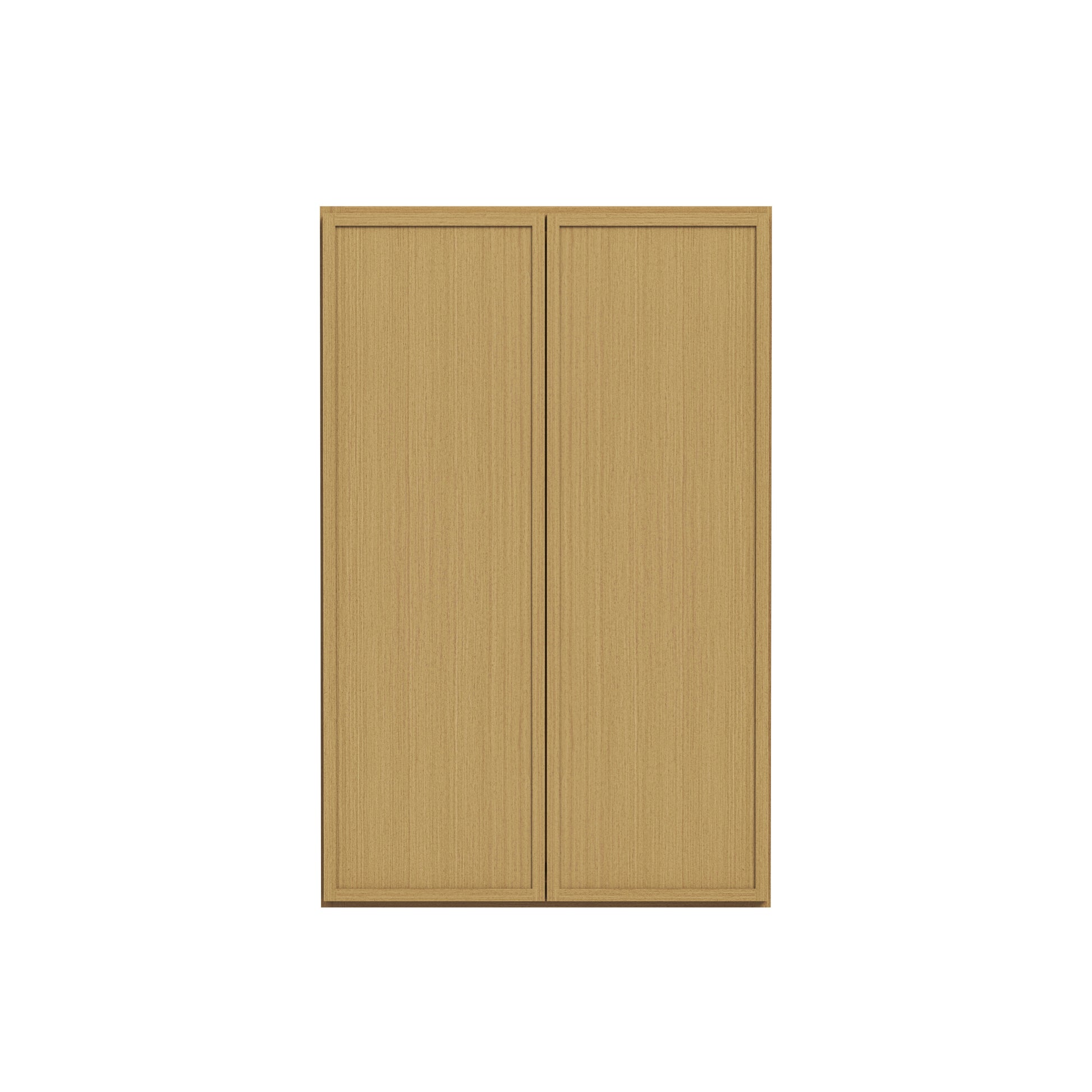 Slim White Oak RTA 24"-36"W x 12"D x 42"H Standard Wall Cabinet with 2 Doors & 3 Shelves