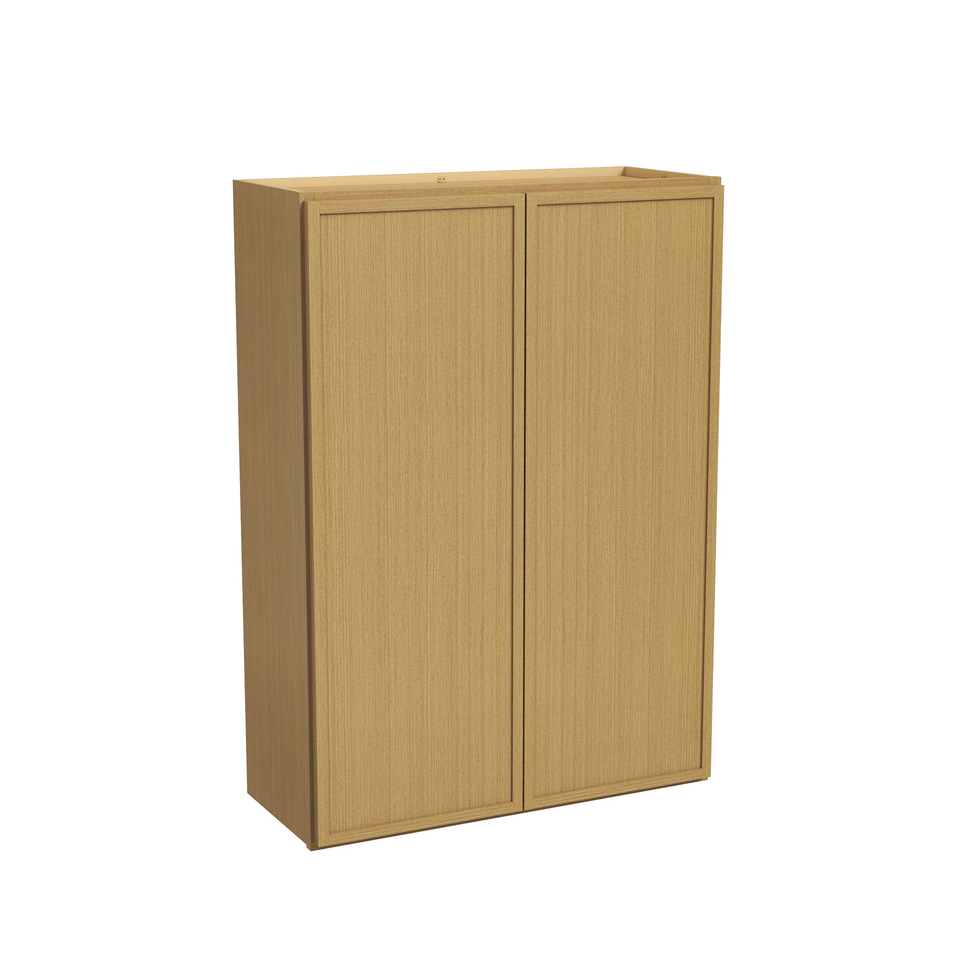 Slim White Oak RTA 24"-36"W x 12"D x 42"H Standard Wall Cabinet with 2 Doors & 3 Shelves
