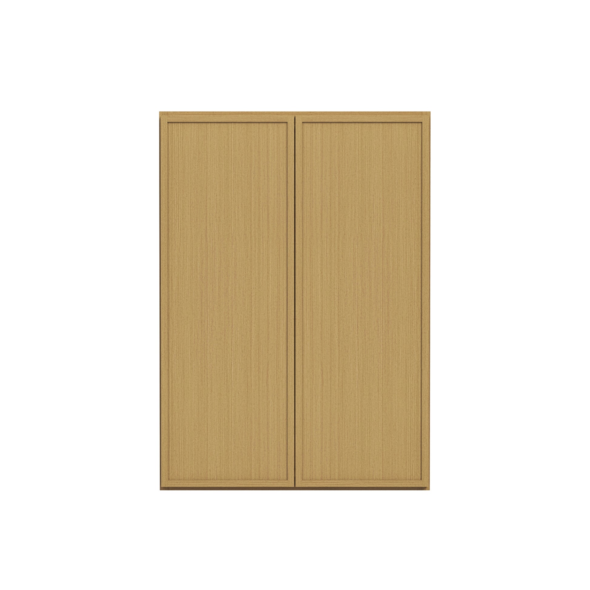 Slim White Oak RTA 24"-36"W x 12"D x 42"H Standard Wall Cabinet with 2 Doors & 3 Shelves