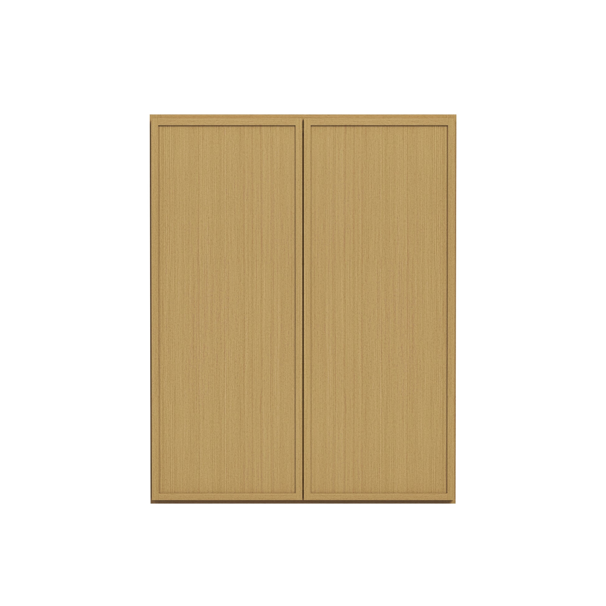 Slim White Oak RTA 24"-36"W x 12"D x 42"H Standard Wall Cabinet with 2 Doors & 3 Shelves